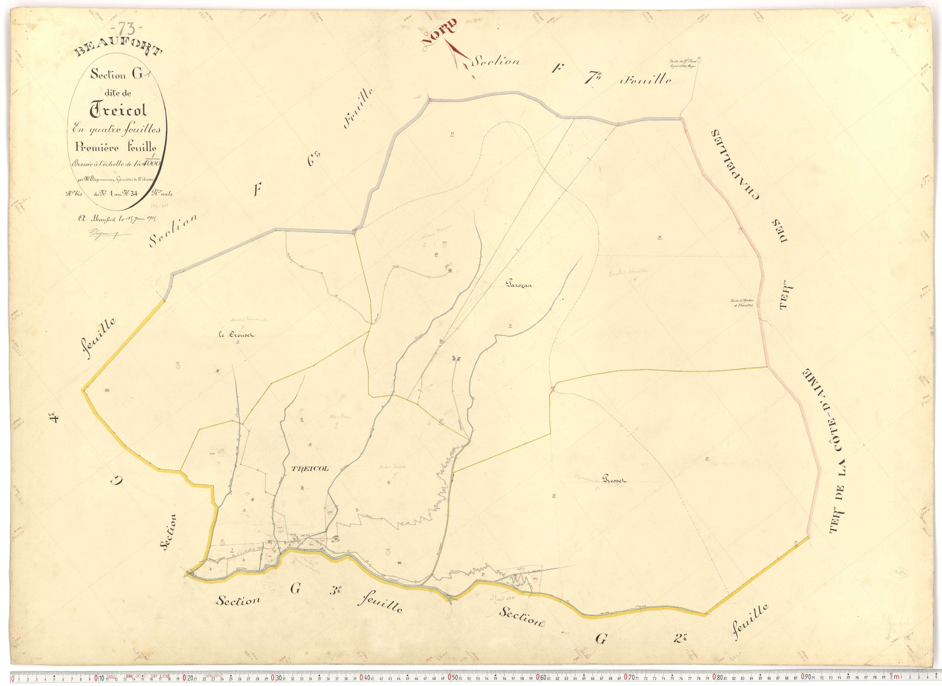 Beaufort - Plans cadastraux du premier cadastre français.