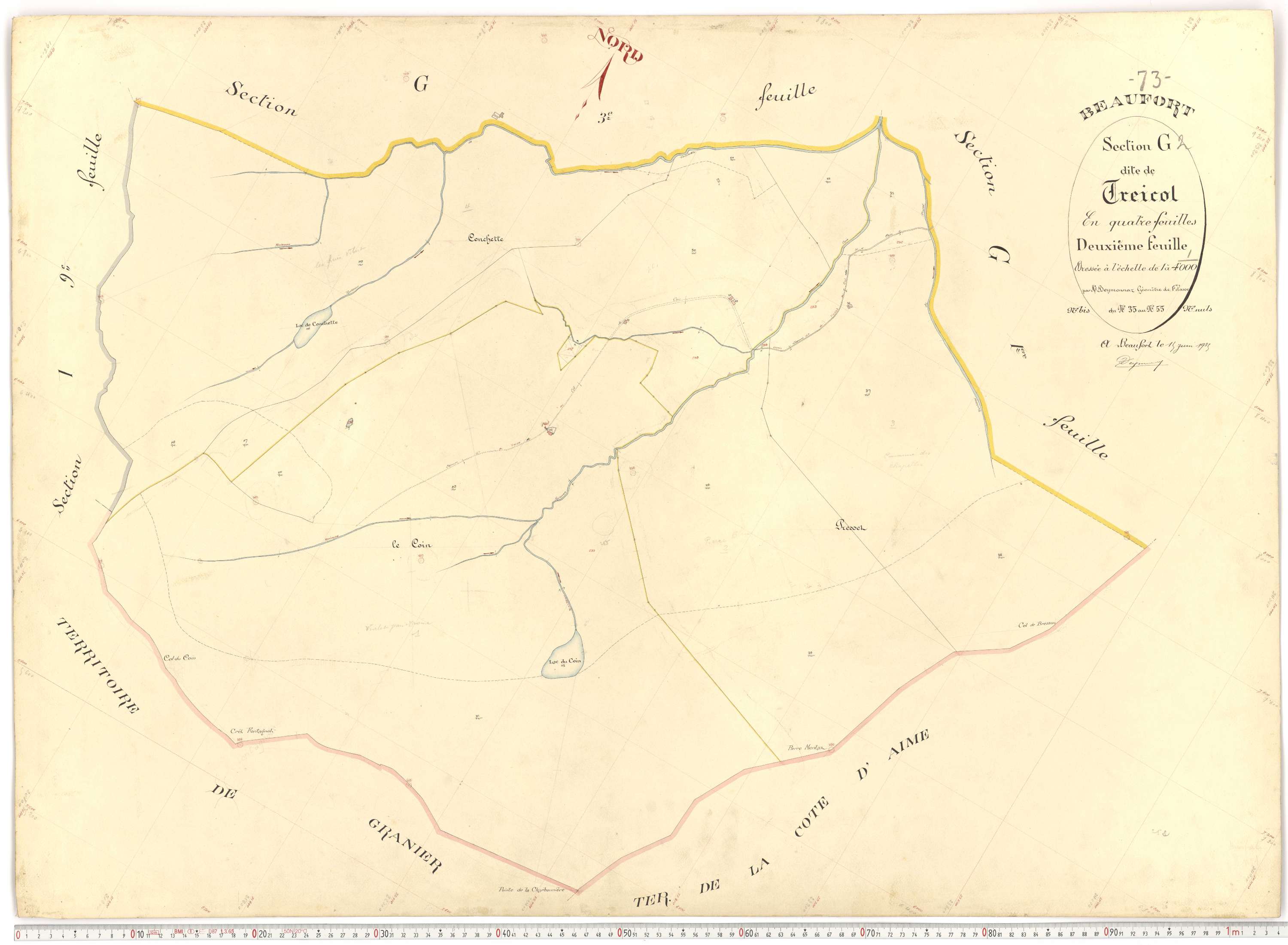 Beaufort - Plans cadastraux du premier cadastre français.