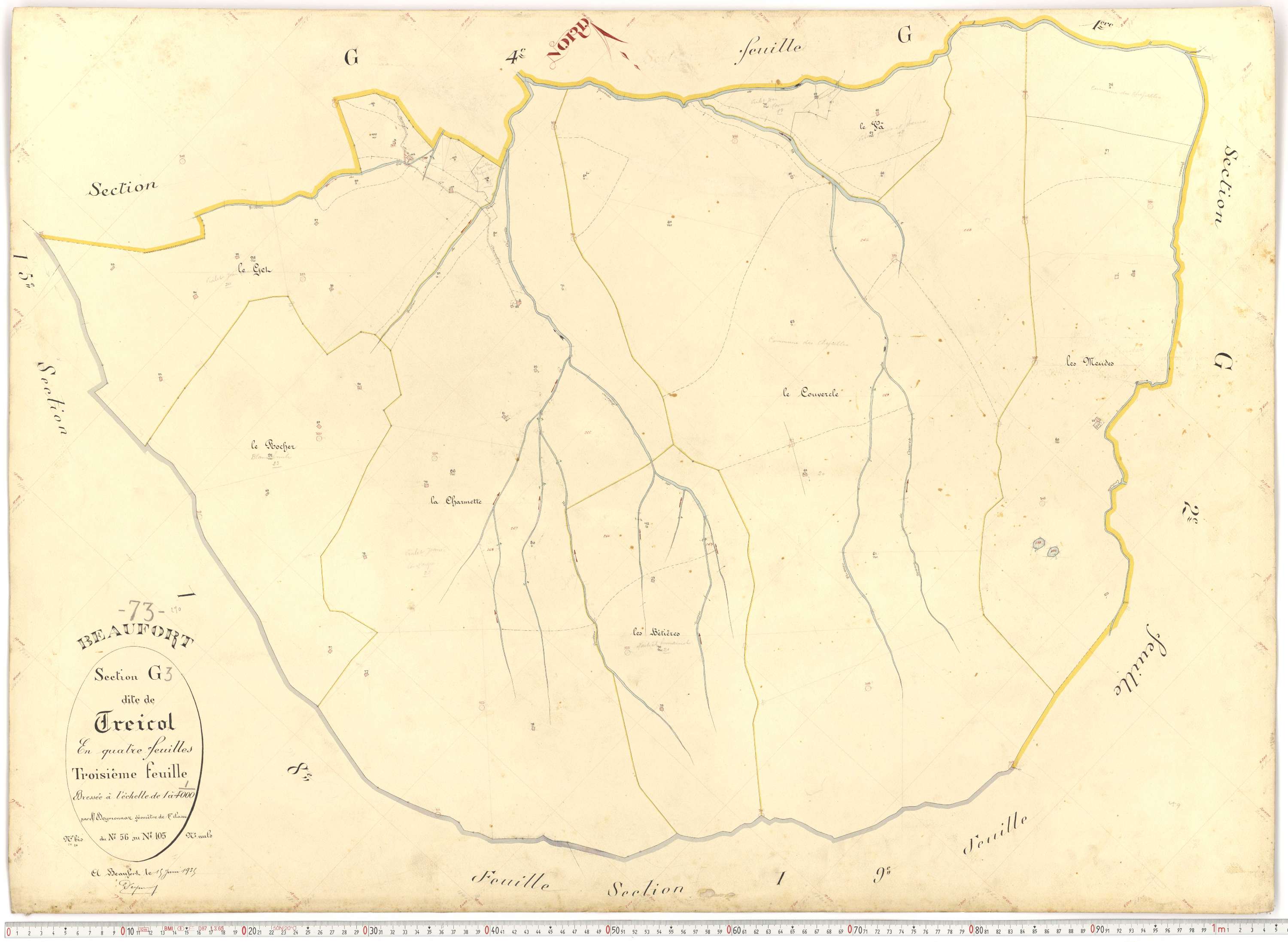 Beaufort - Plans cadastraux du premier cadastre français.