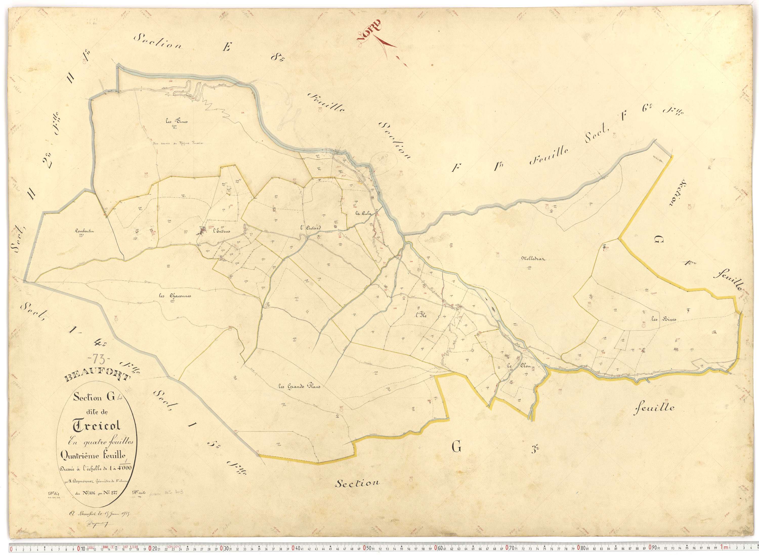 Beaufort - Plans cadastraux du premier cadastre français.