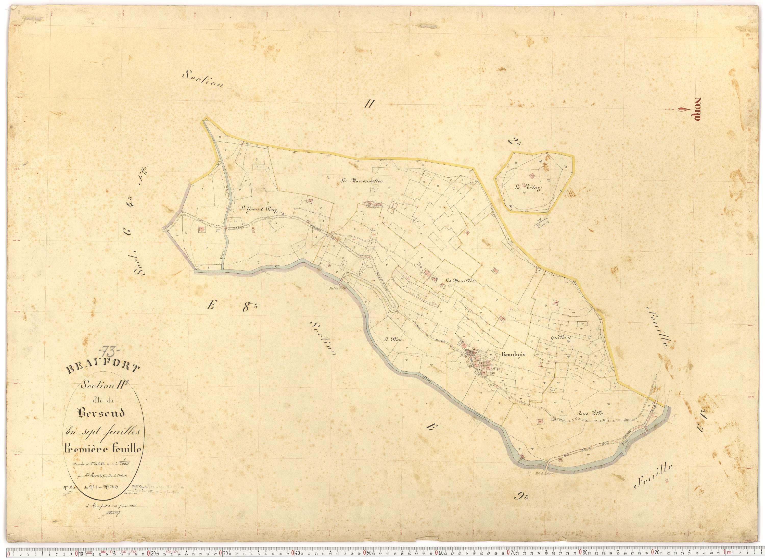 Beaufort - Plans cadastraux du premier cadastre français.