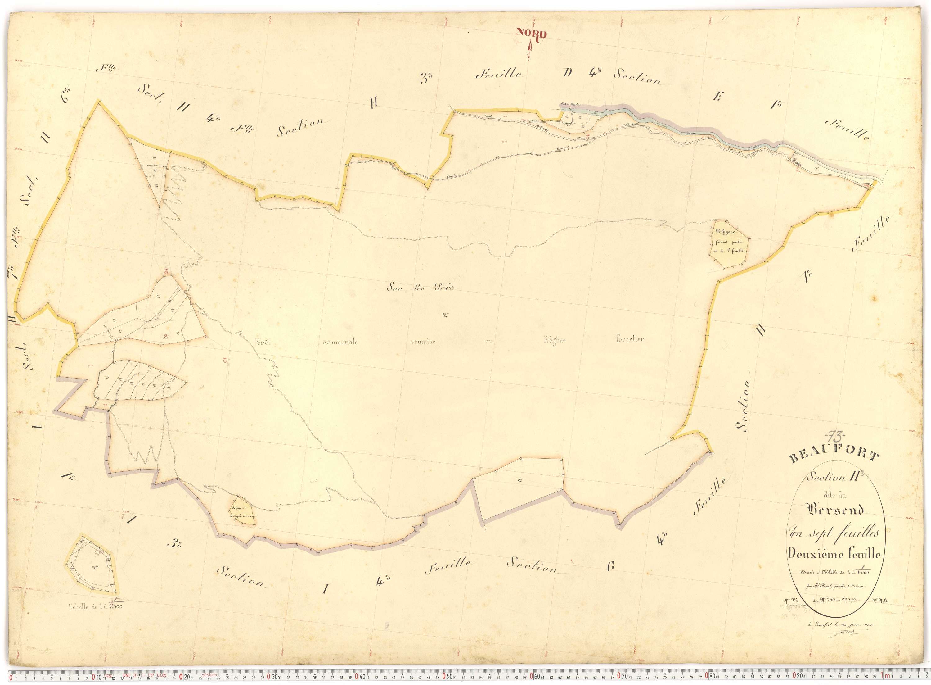 Beaufort - Plans cadastraux du premier cadastre français.