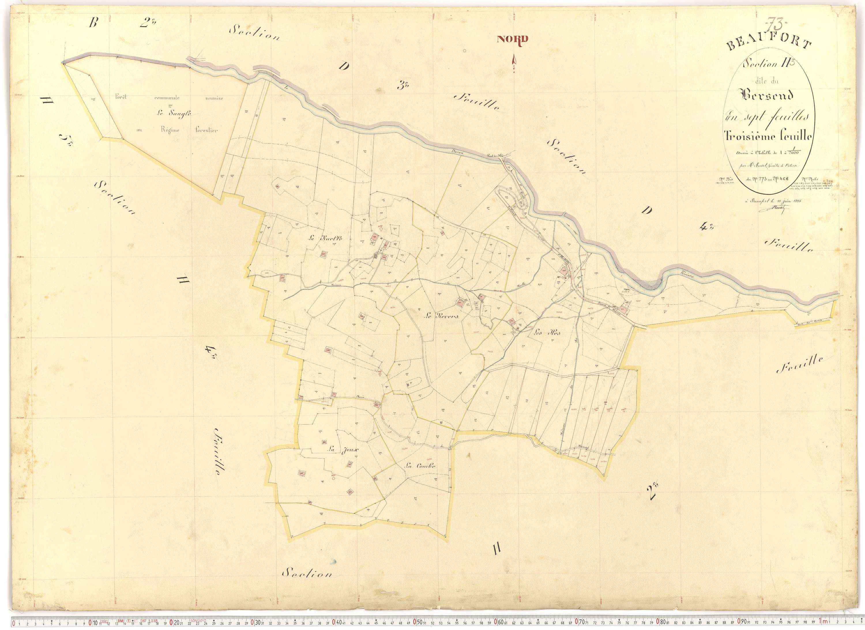 Beaufort - Plans cadastraux du premier cadastre français.