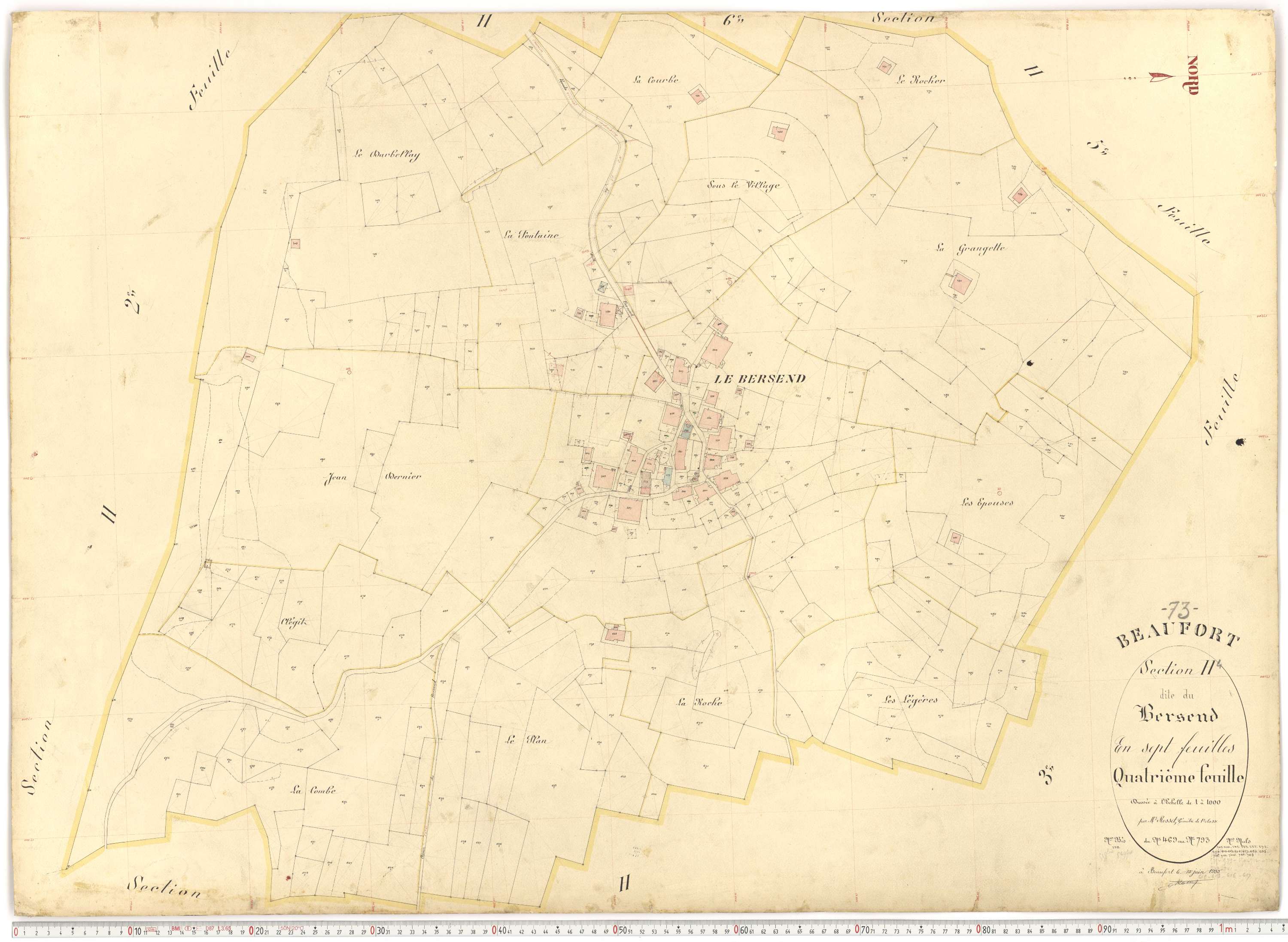 Beaufort - Plans cadastraux du premier cadastre français.