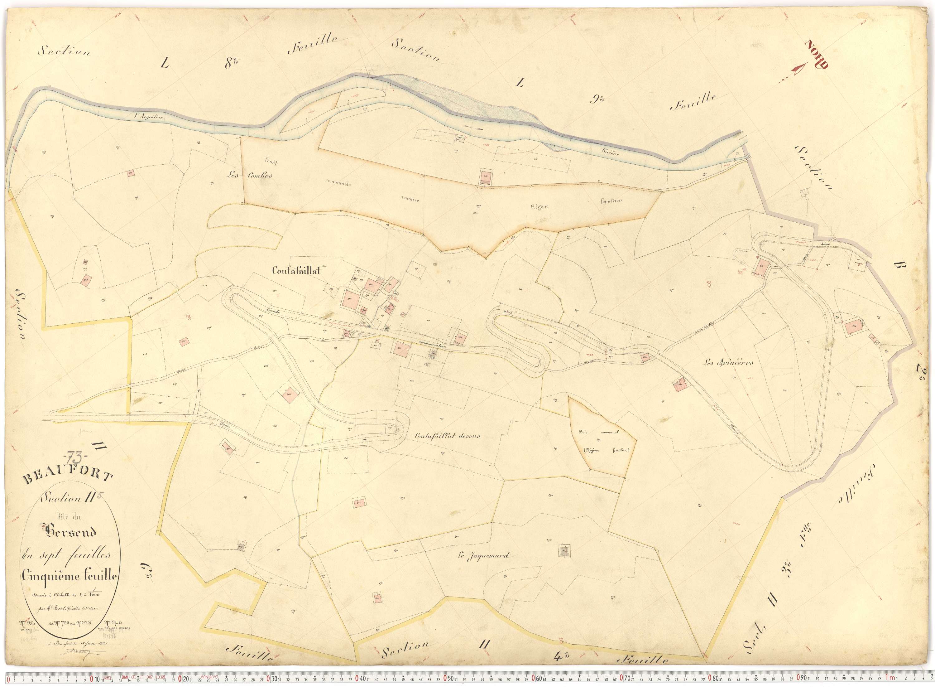 Beaufort - Plans cadastraux du premier cadastre français.