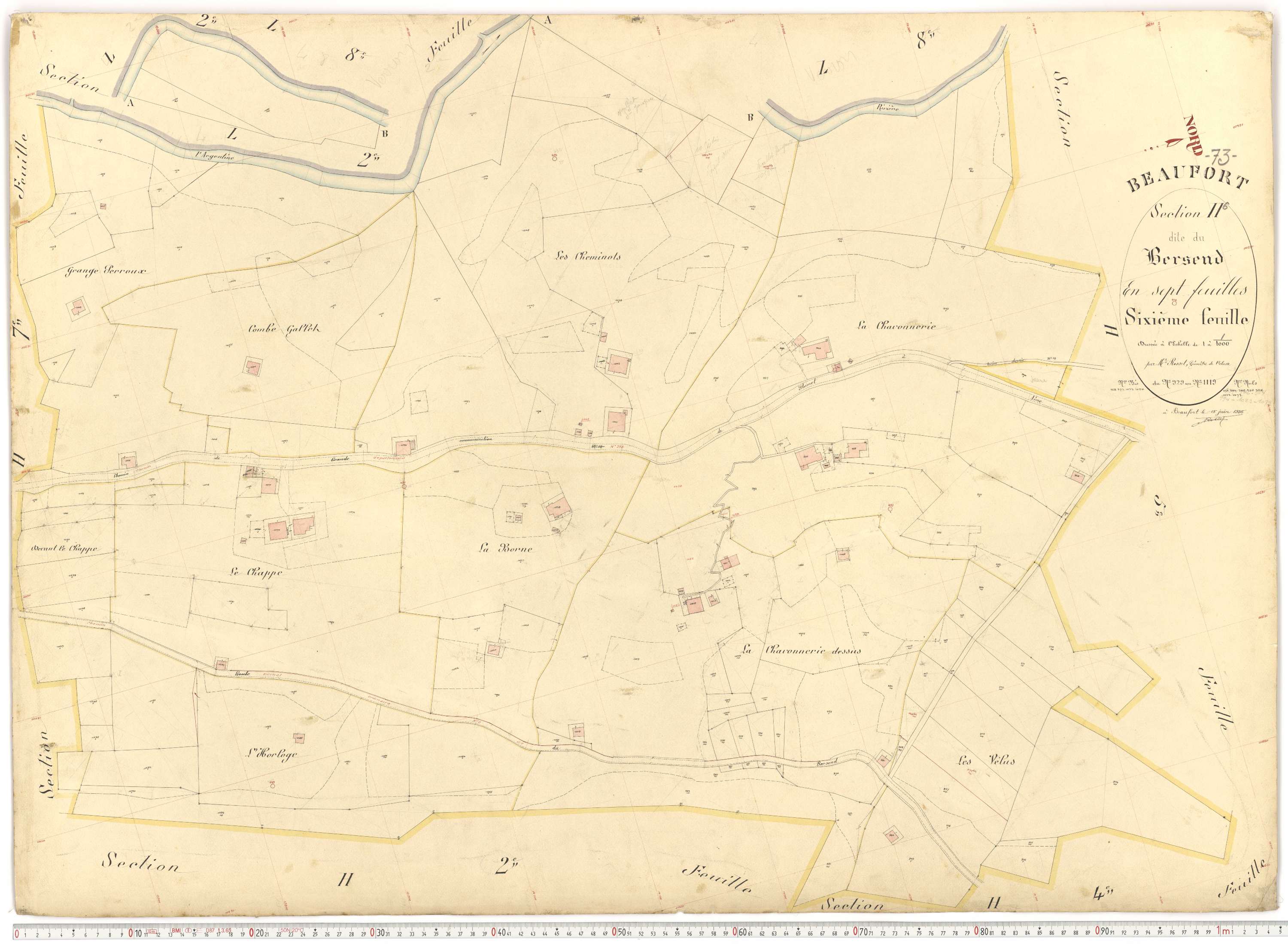 Beaufort - Plans cadastraux du premier cadastre français.