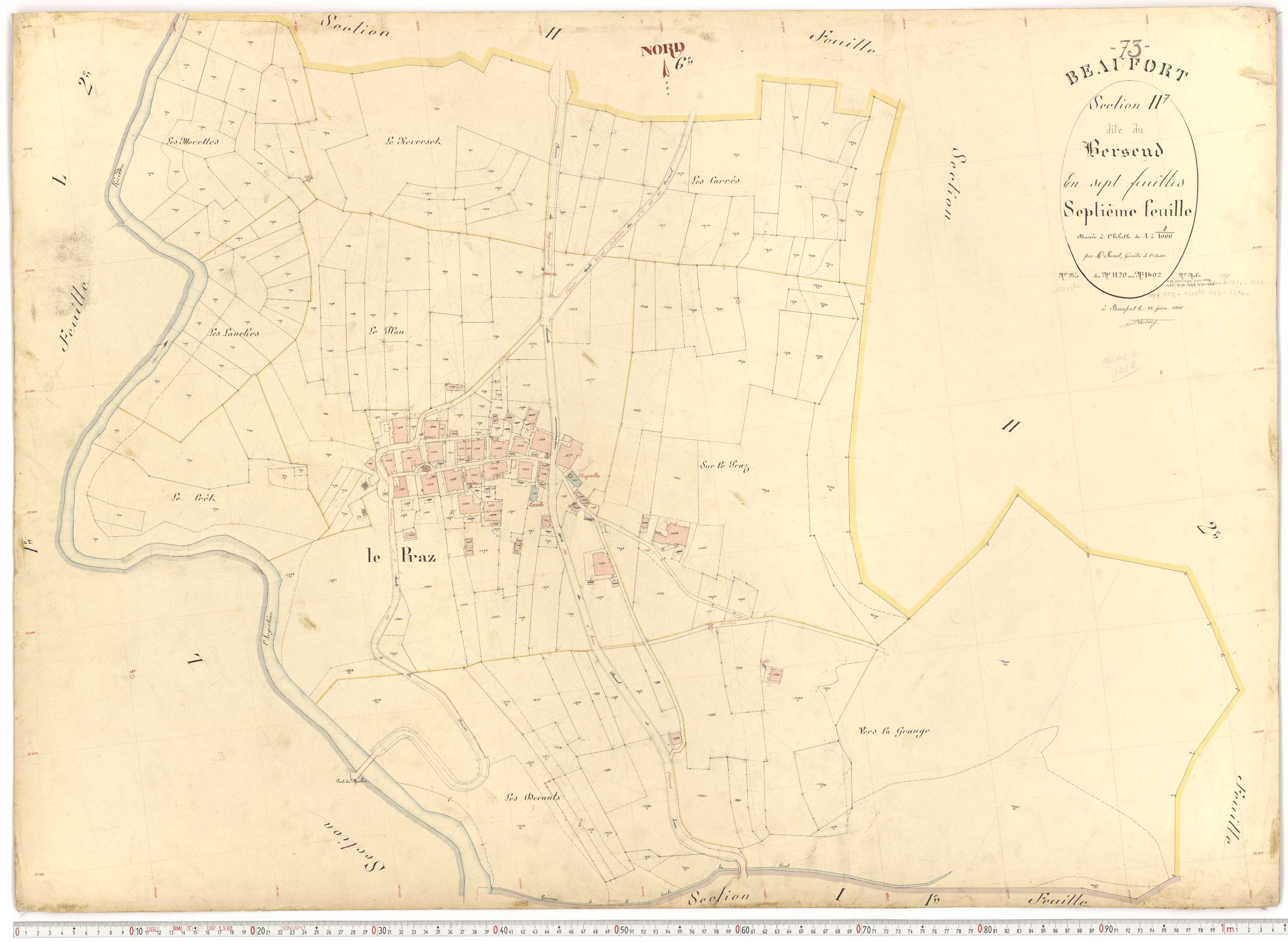 Beaufort - Plans cadastraux du premier cadastre français.