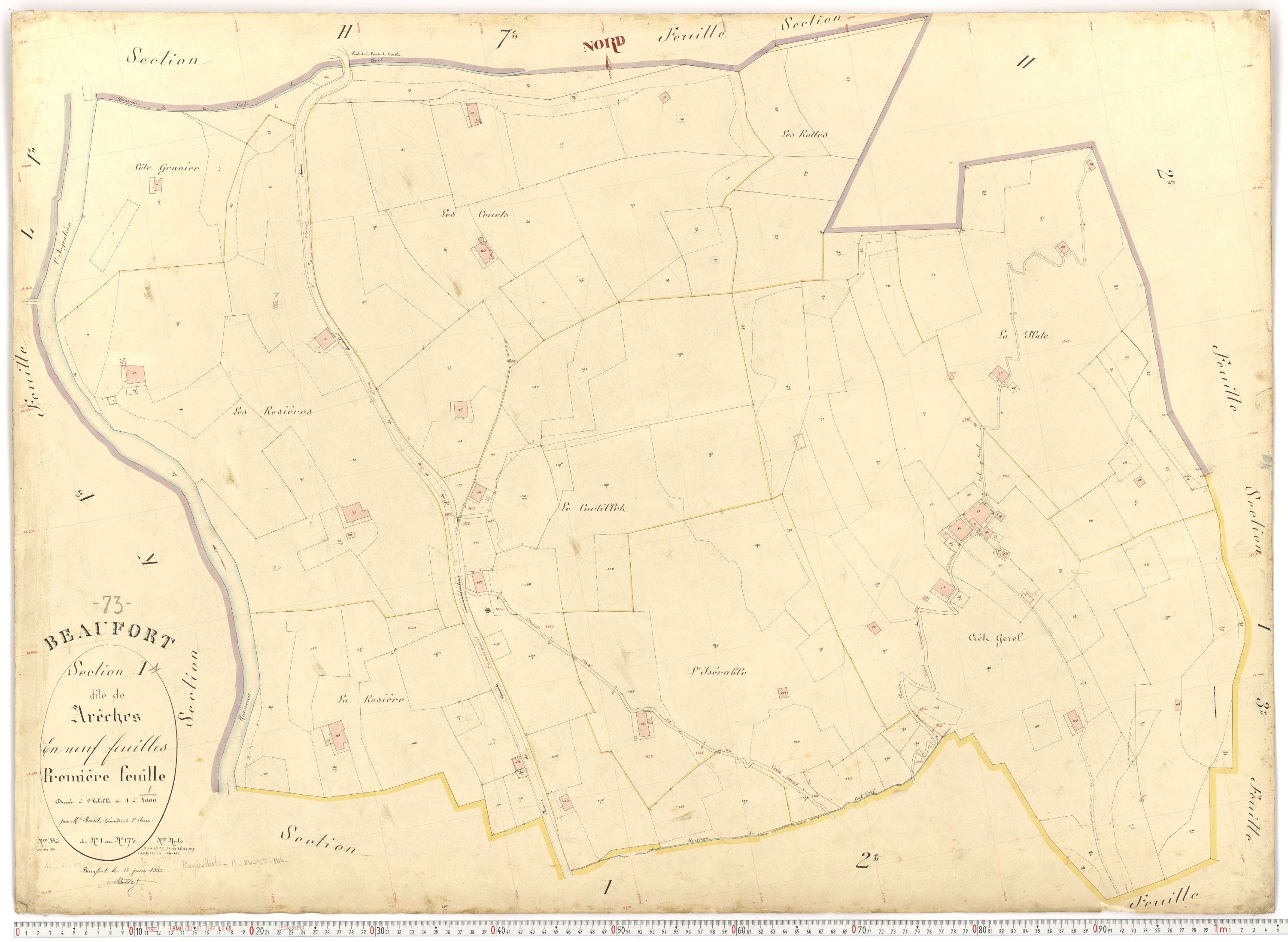 Beaufort - Plans cadastraux du premier cadastre français.
