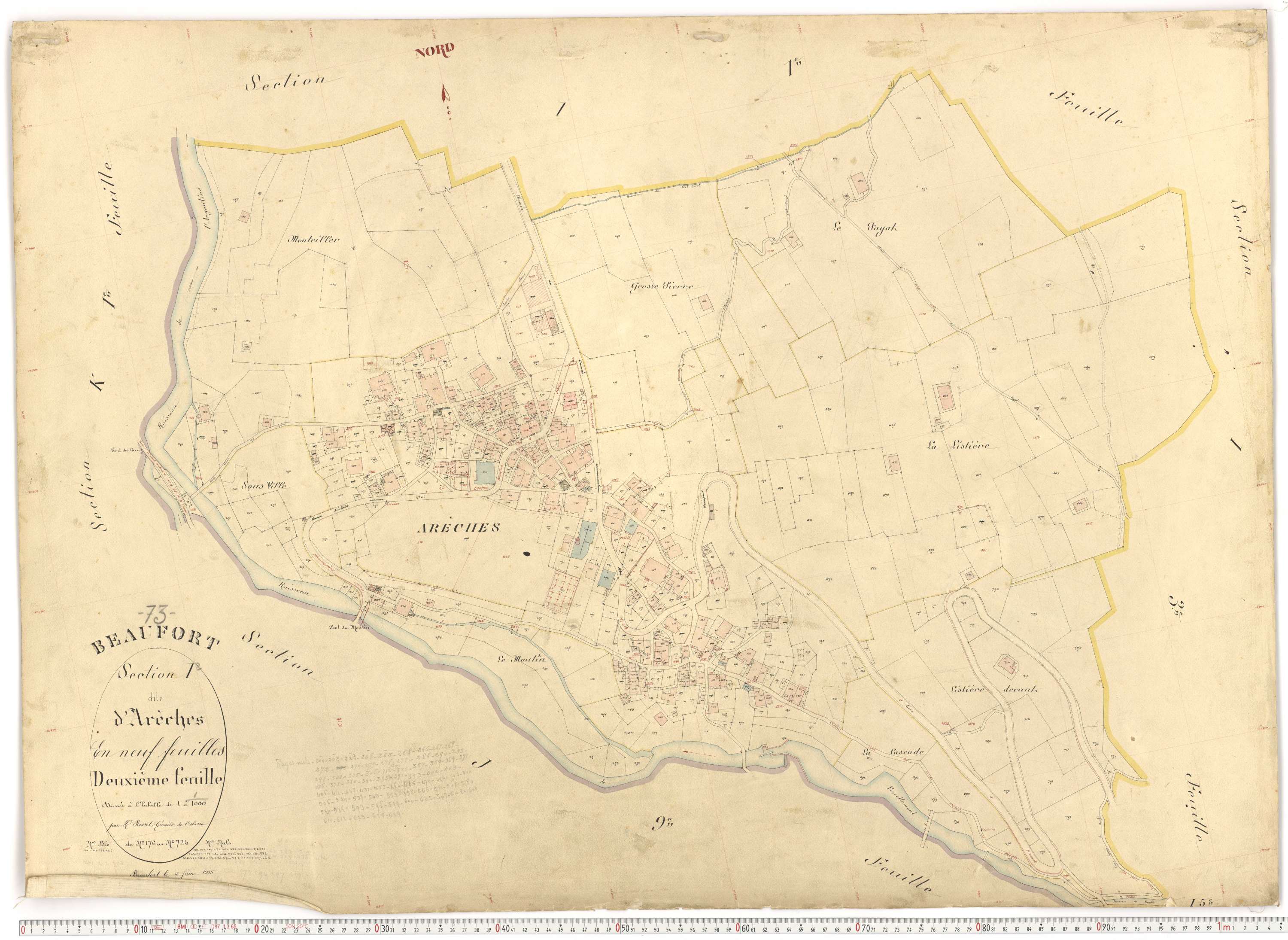 Beaufort - Plans cadastraux du premier cadastre français.