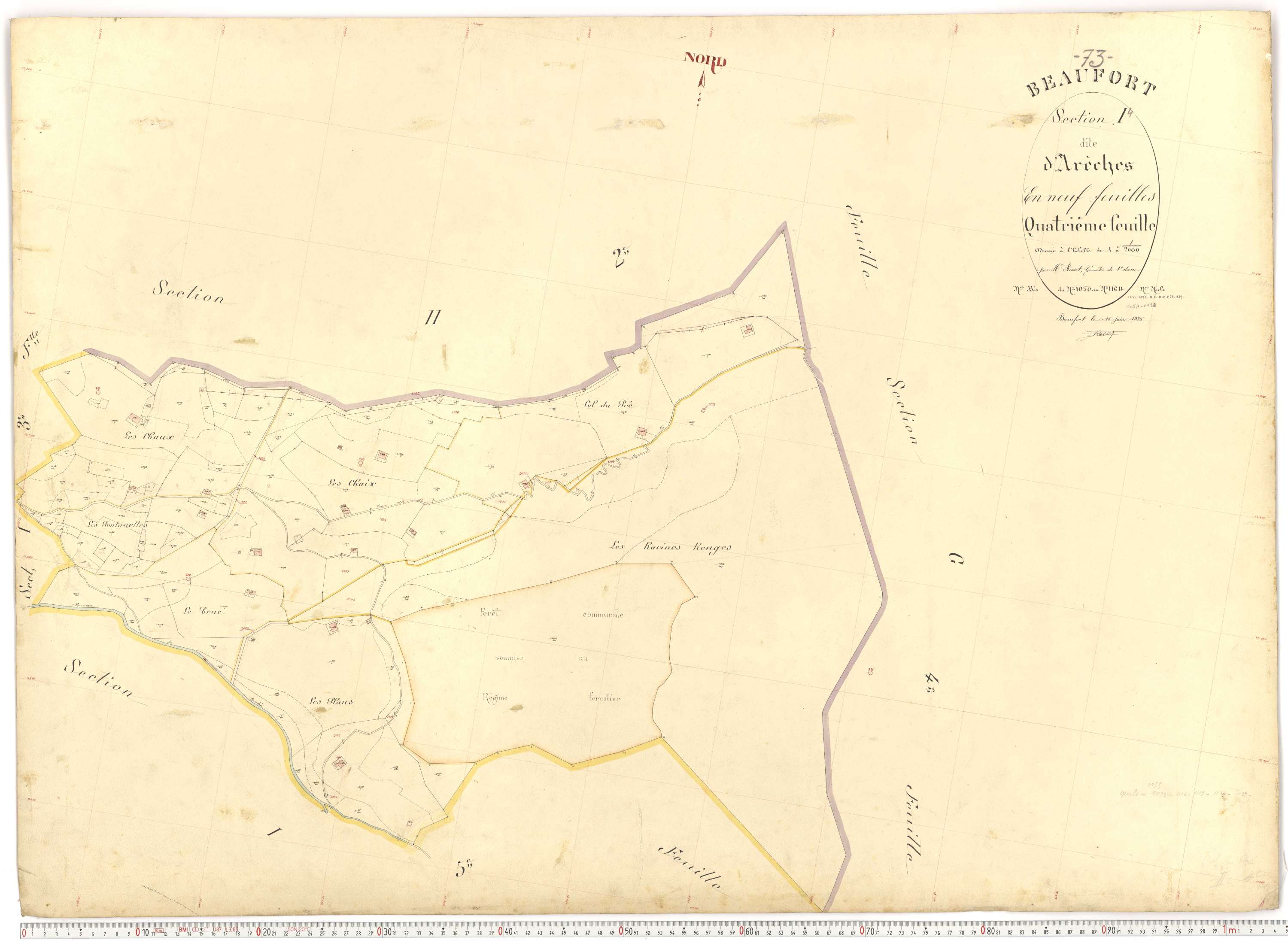Beaufort - Plans cadastraux du premier cadastre français.