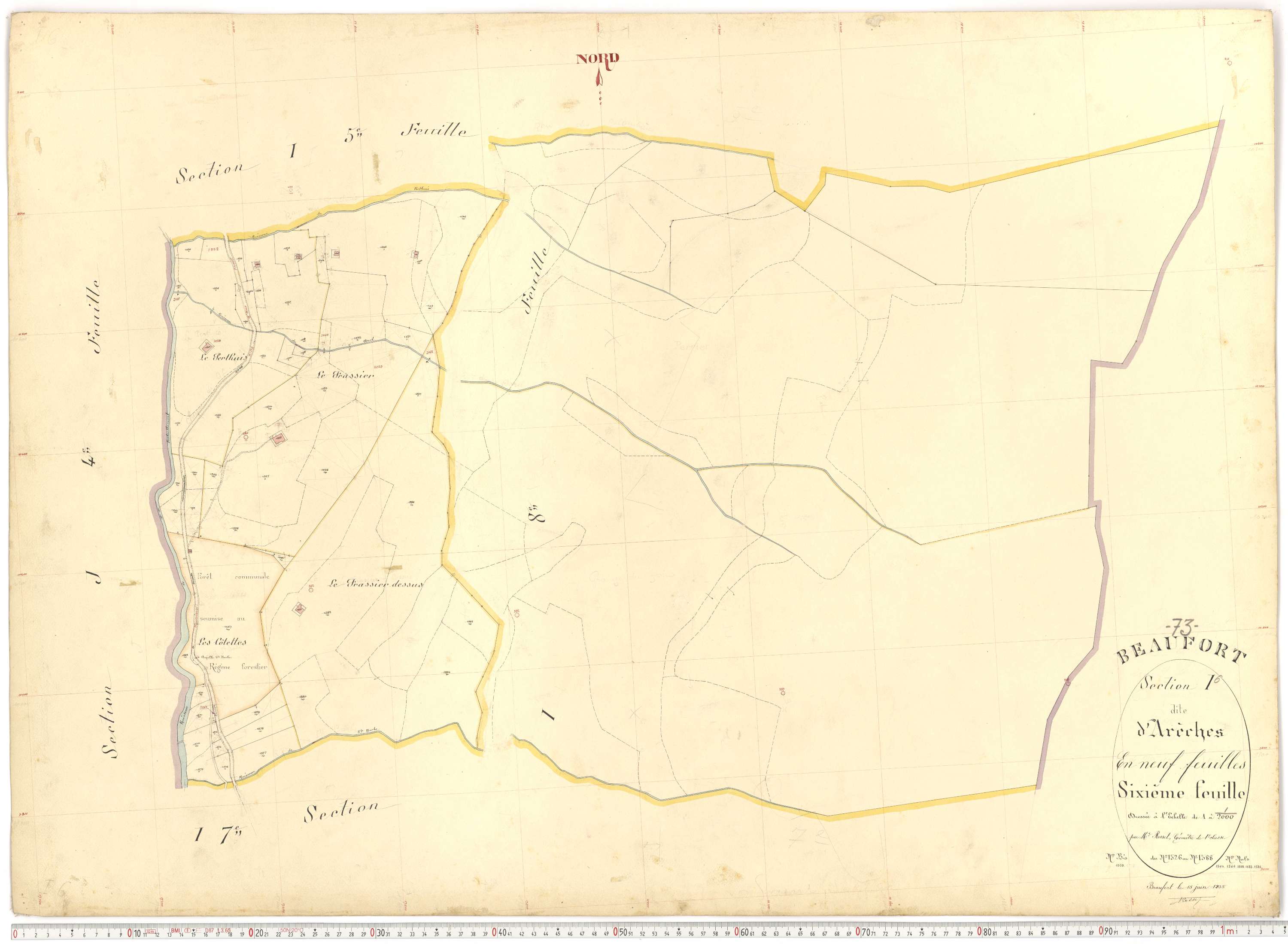 Beaufort - Plans cadastraux du premier cadastre français.