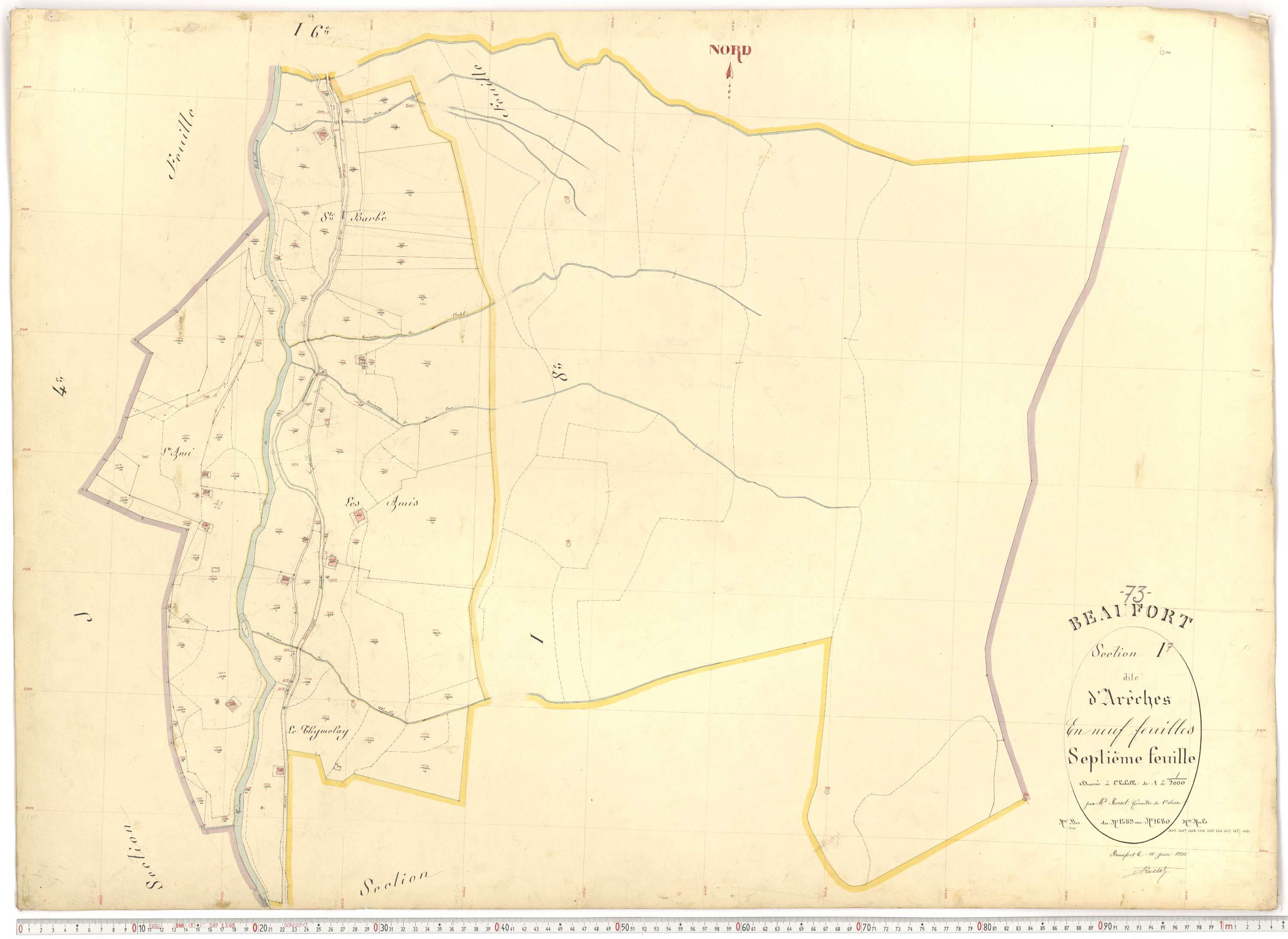 Beaufort - Plans cadastraux du premier cadastre français.