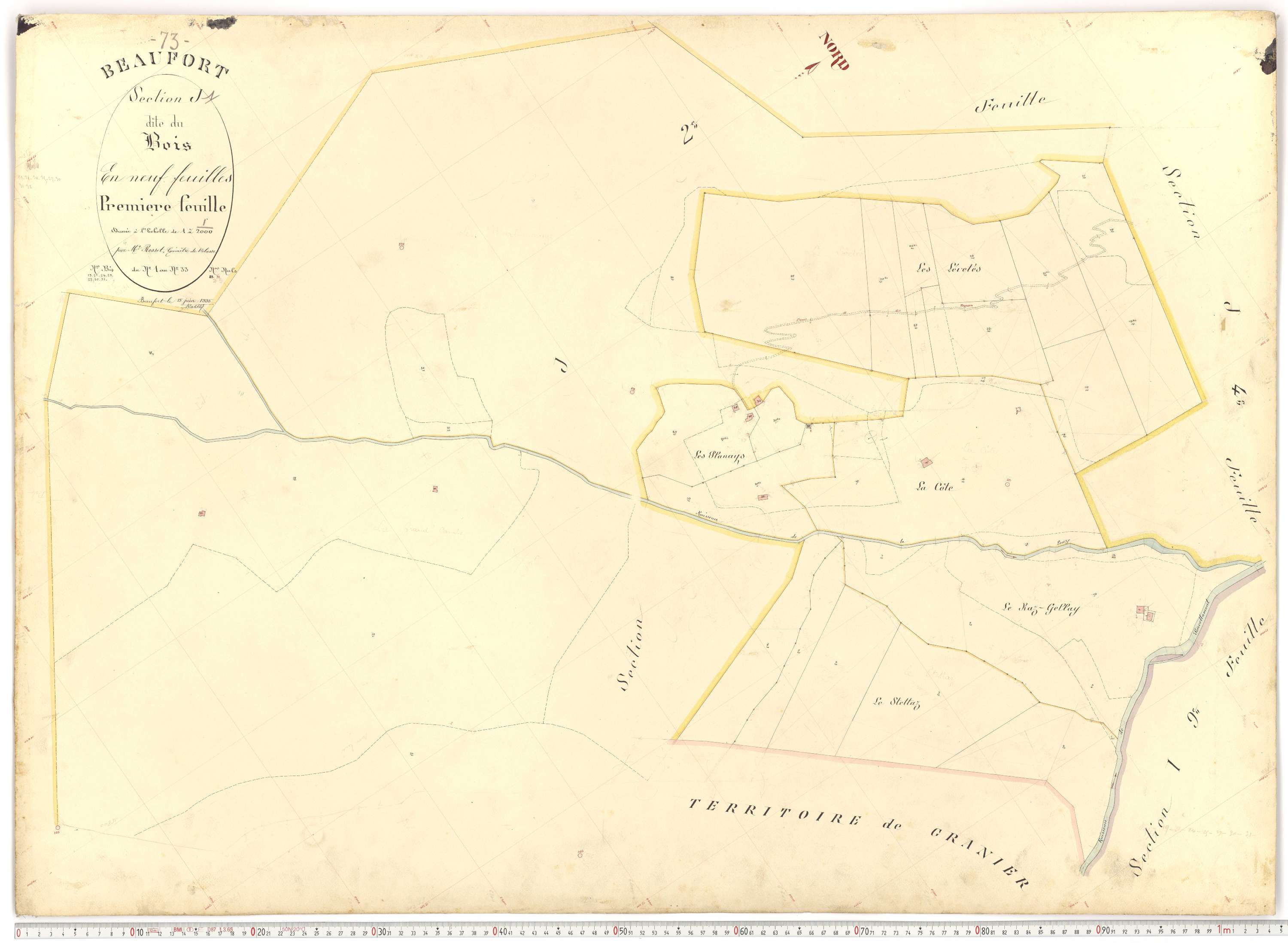 Beaufort - Plans cadastraux du premier cadastre français.