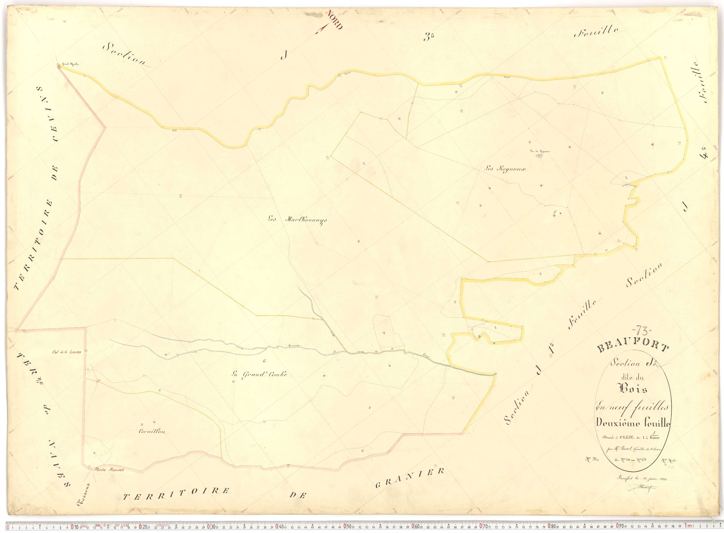 Beaufort - Plans cadastraux du premier cadastre français.
