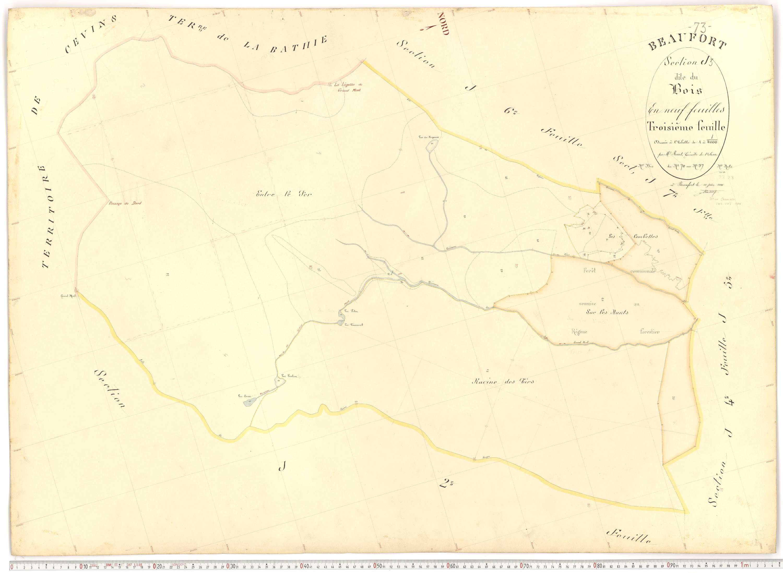 Beaufort - Plans cadastraux du premier cadastre français.