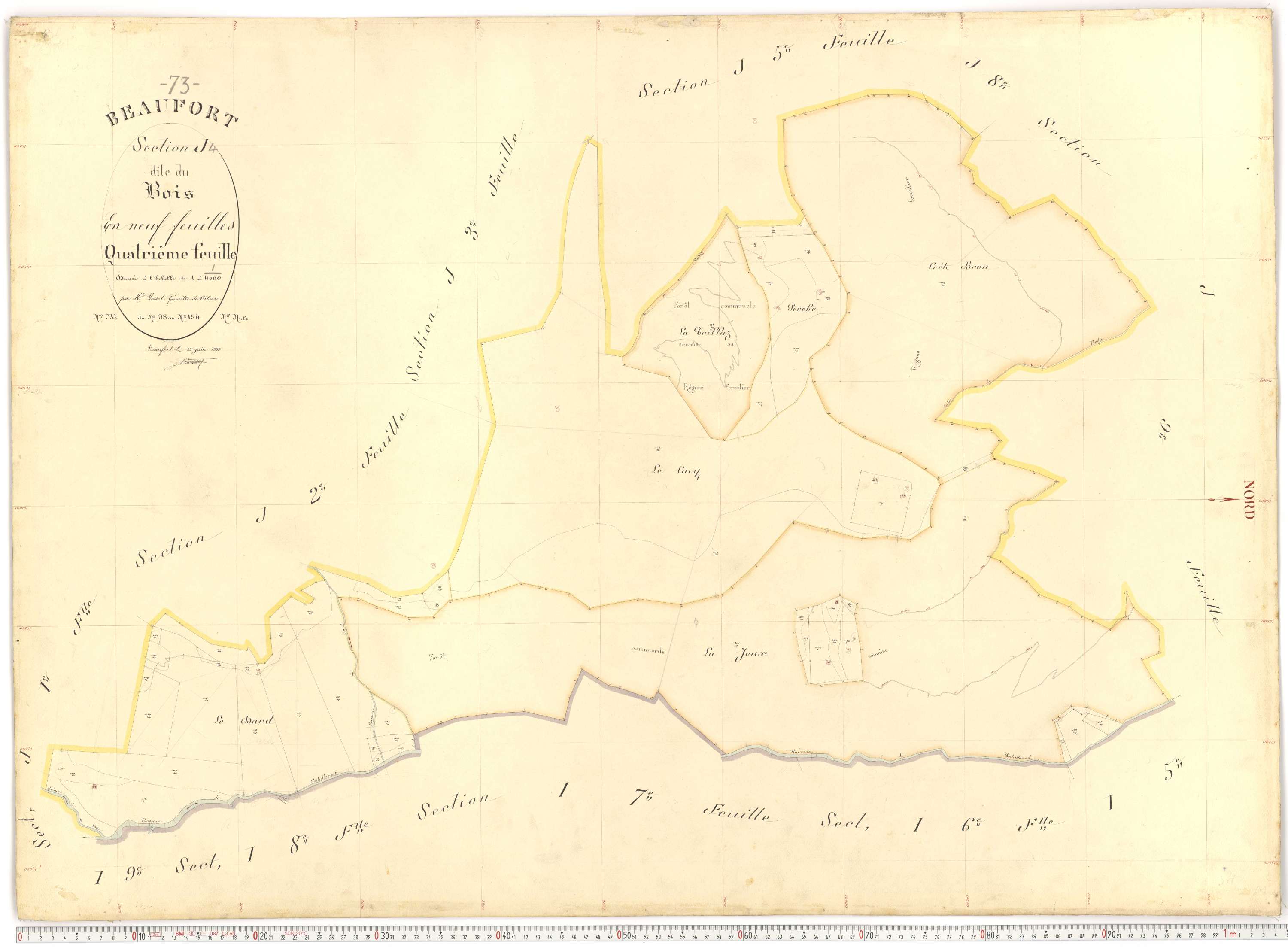 Beaufort - Plans cadastraux du premier cadastre français.