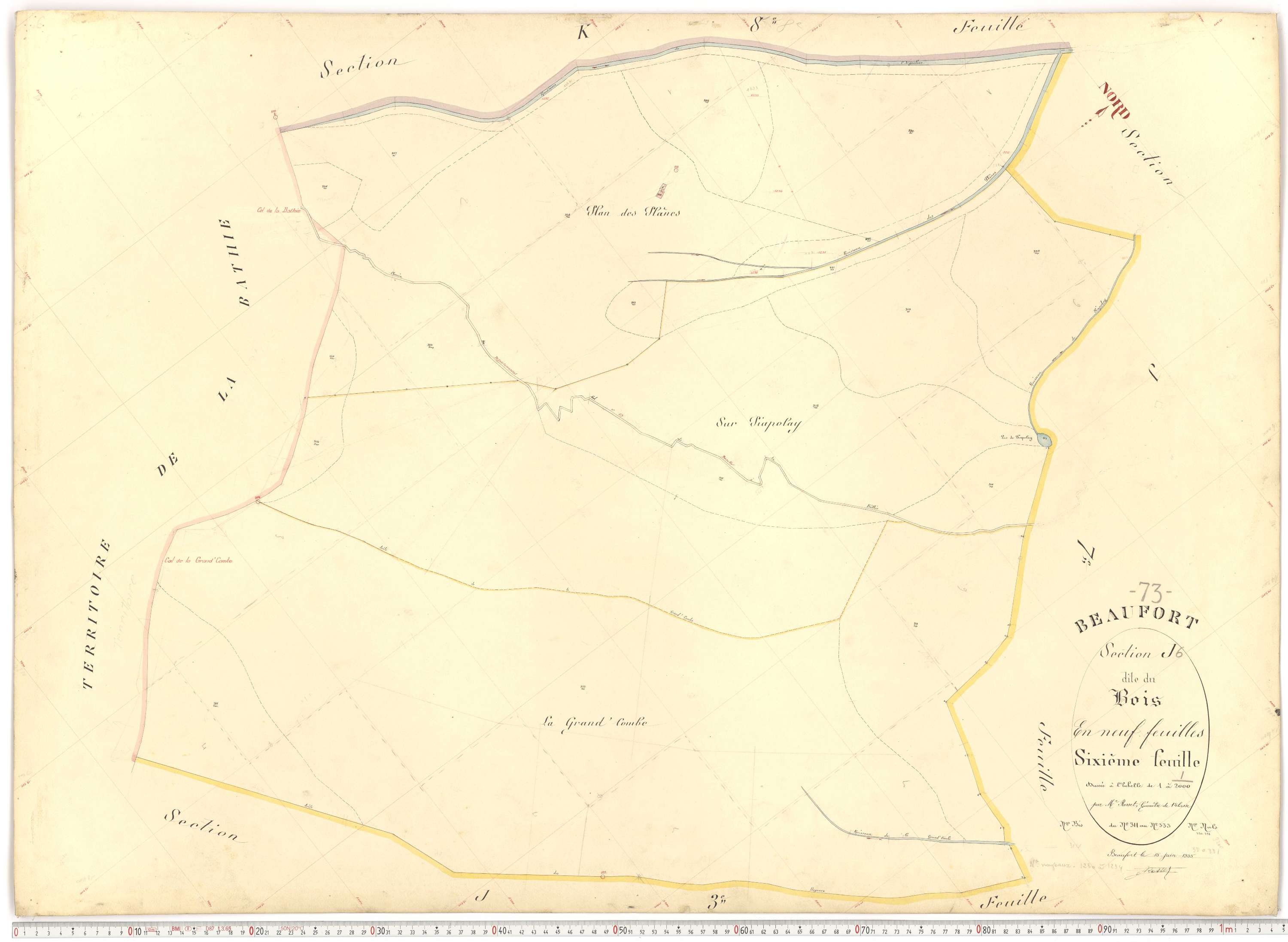 Beaufort - Plans cadastraux du premier cadastre français.