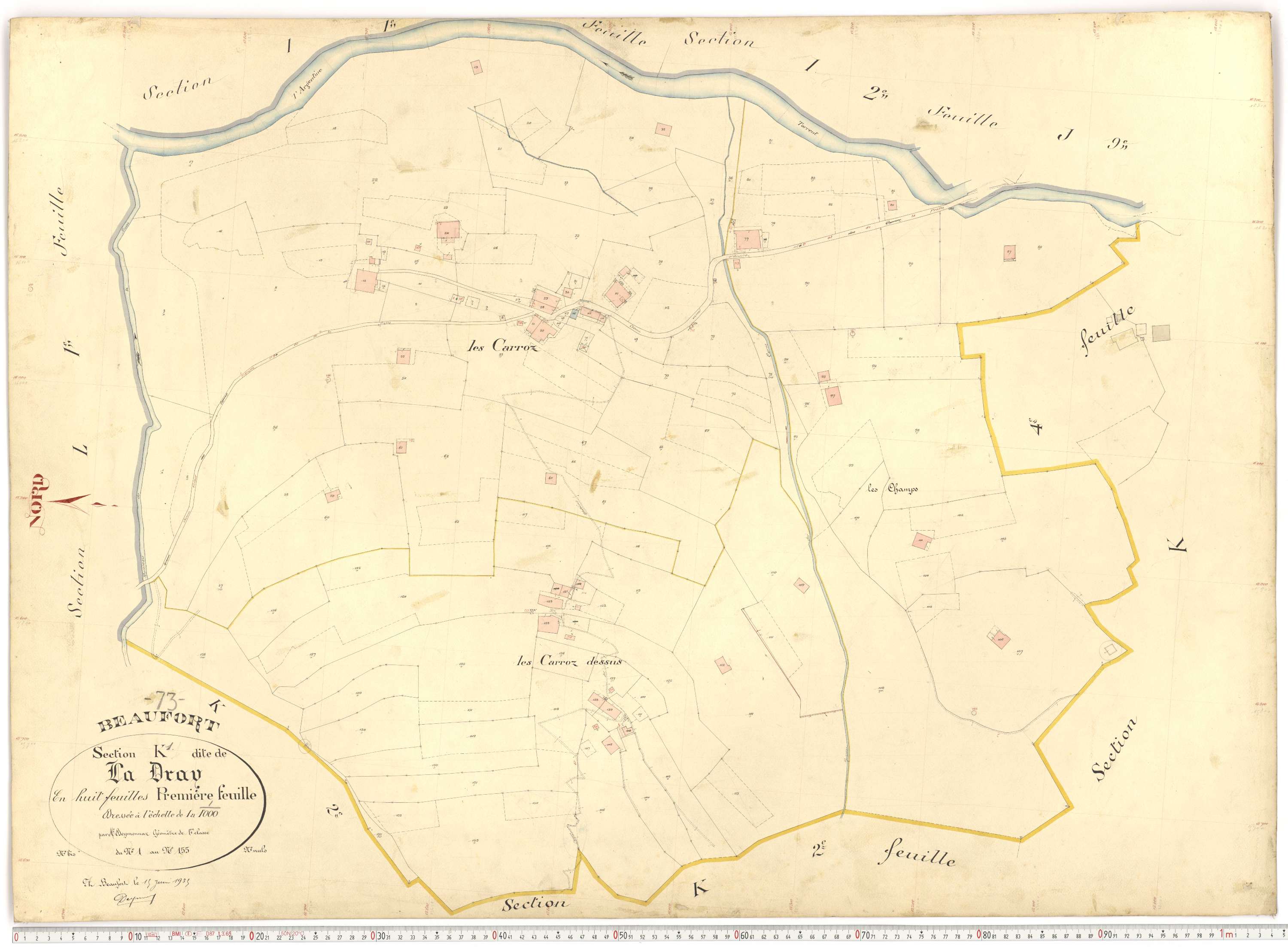 Beaufort - Plans cadastraux du premier cadastre français.