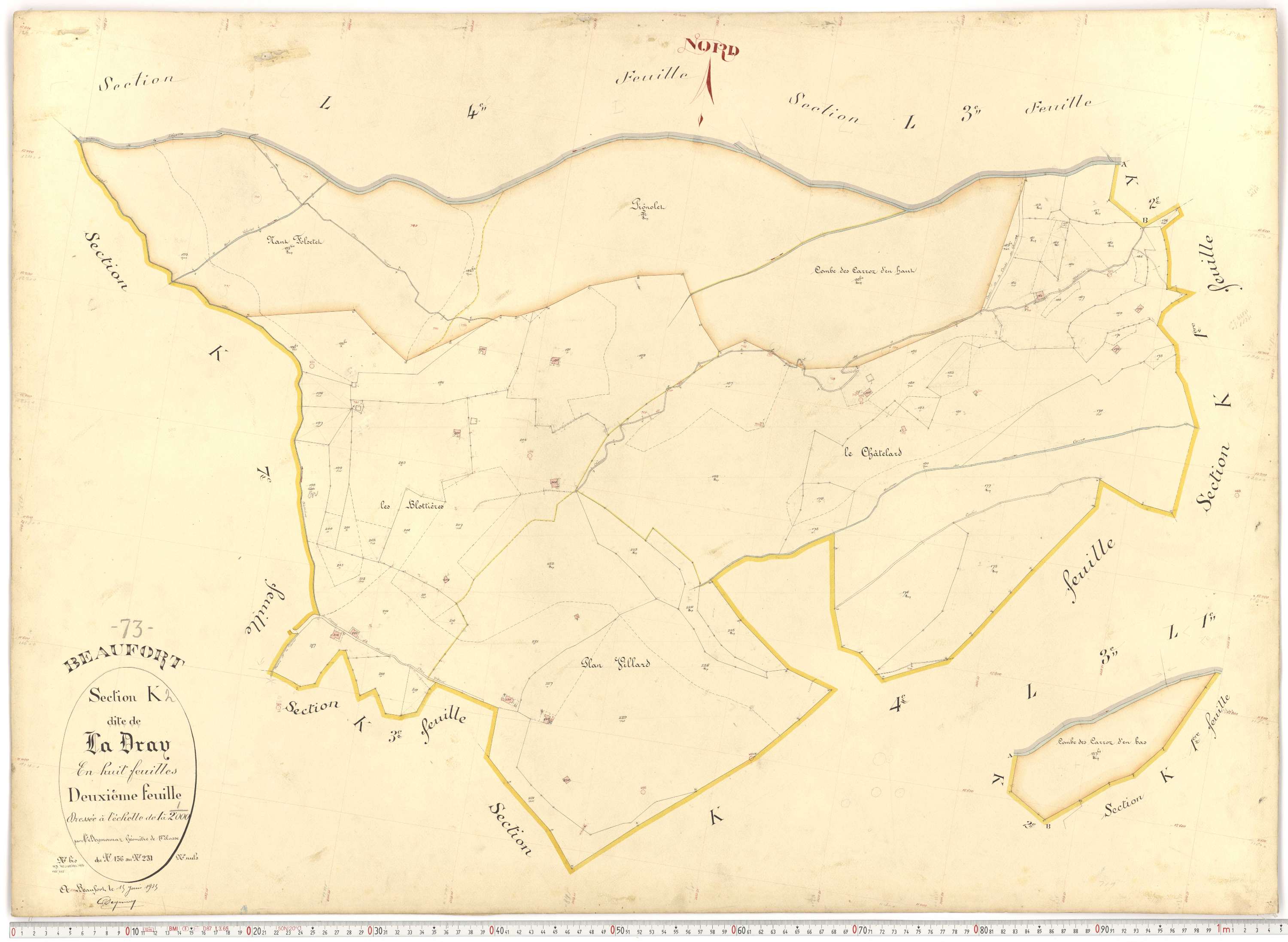 Beaufort - Plans cadastraux du premier cadastre français.