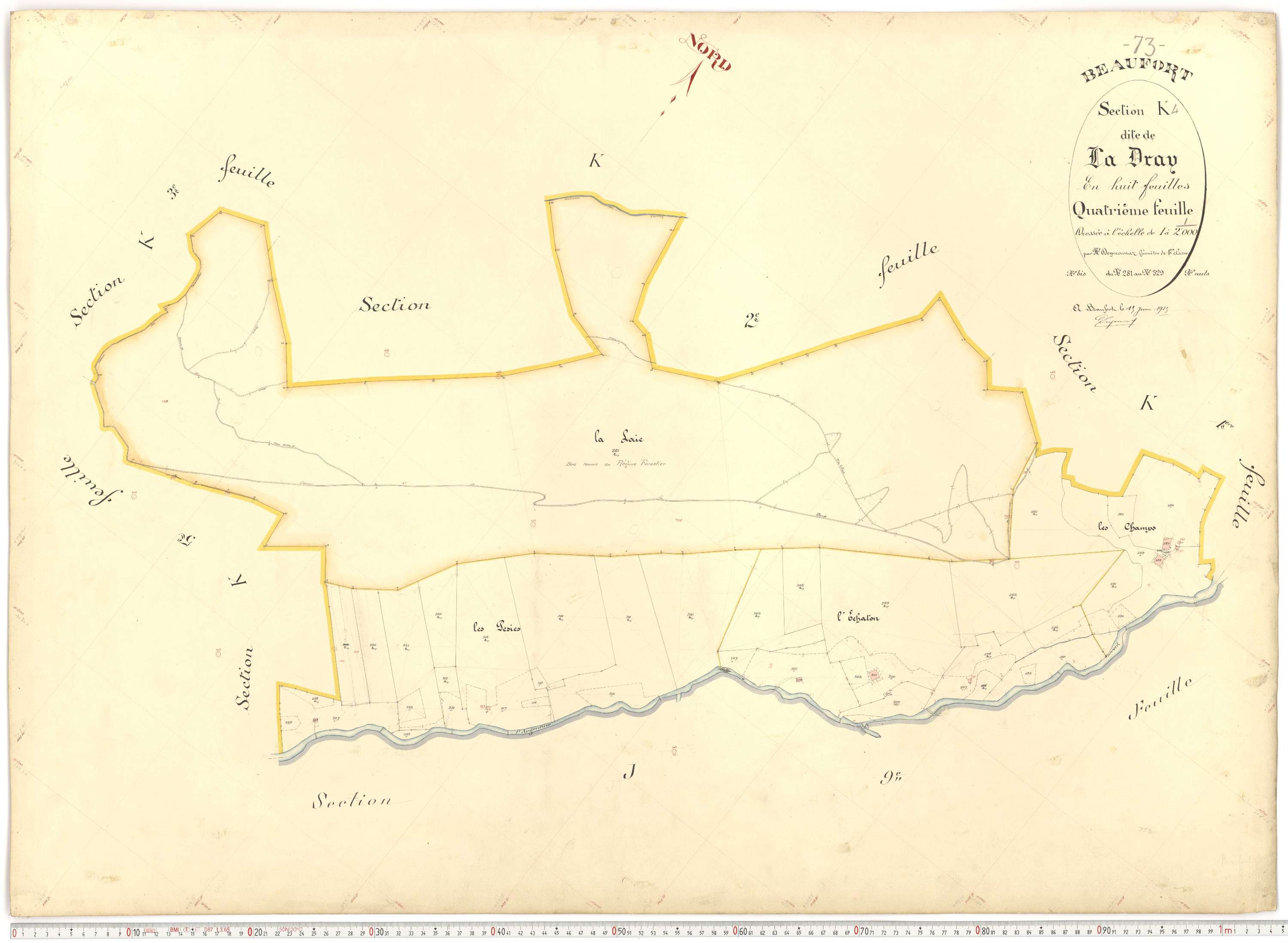 Beaufort - Plans cadastraux du premier cadastre français.