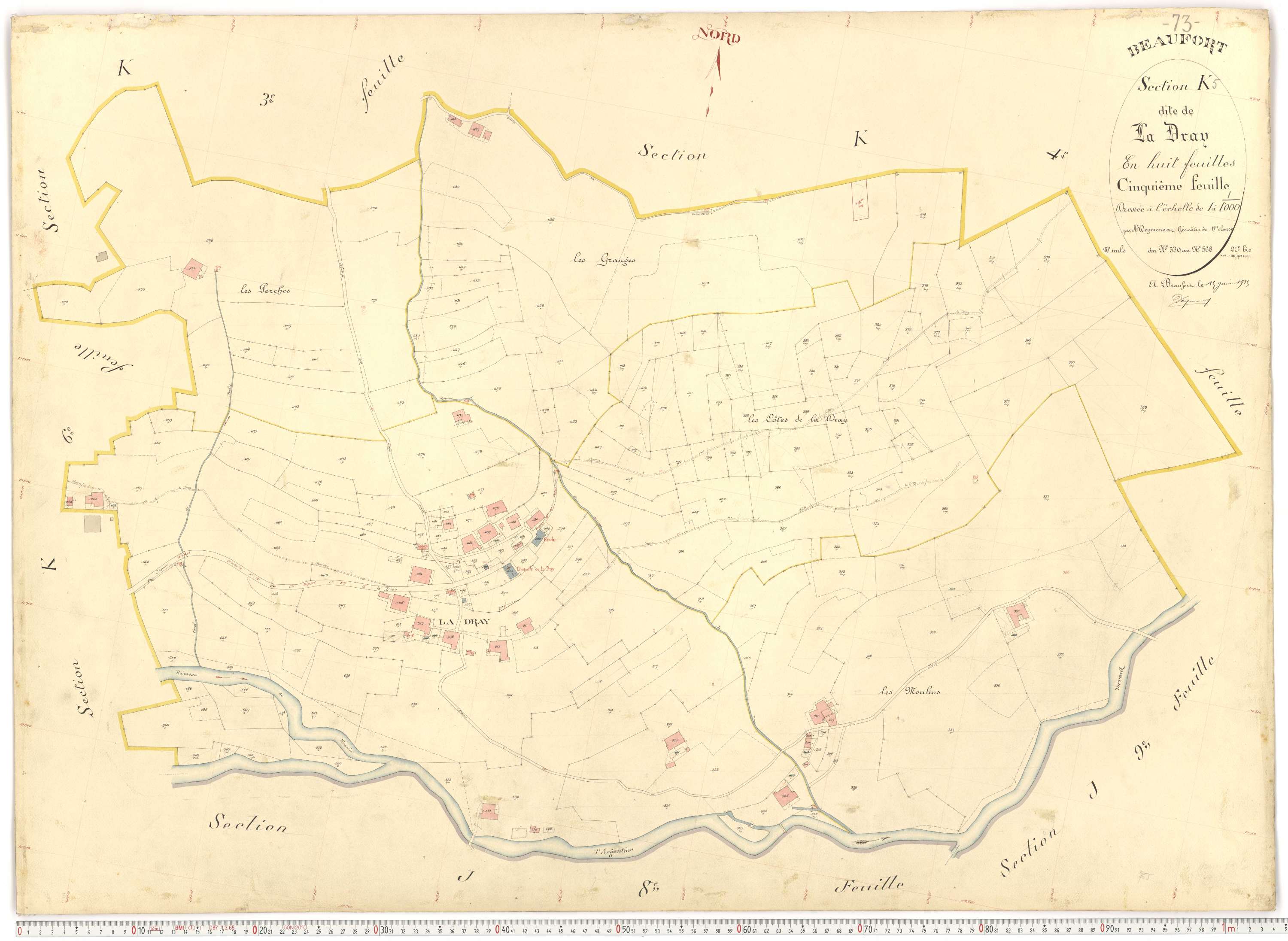 Beaufort - Plans cadastraux du premier cadastre français.