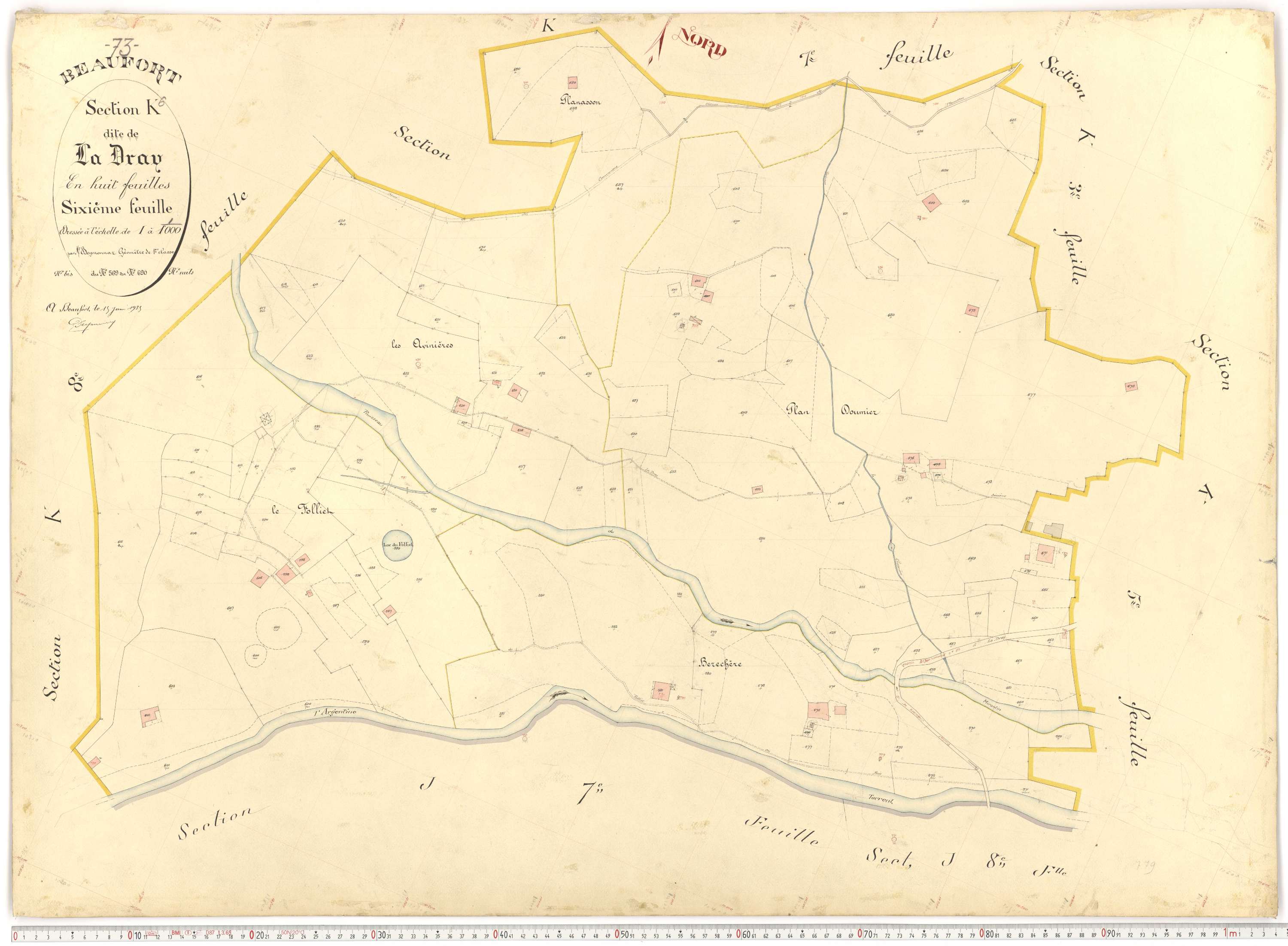 Beaufort - Plans cadastraux du premier cadastre français.