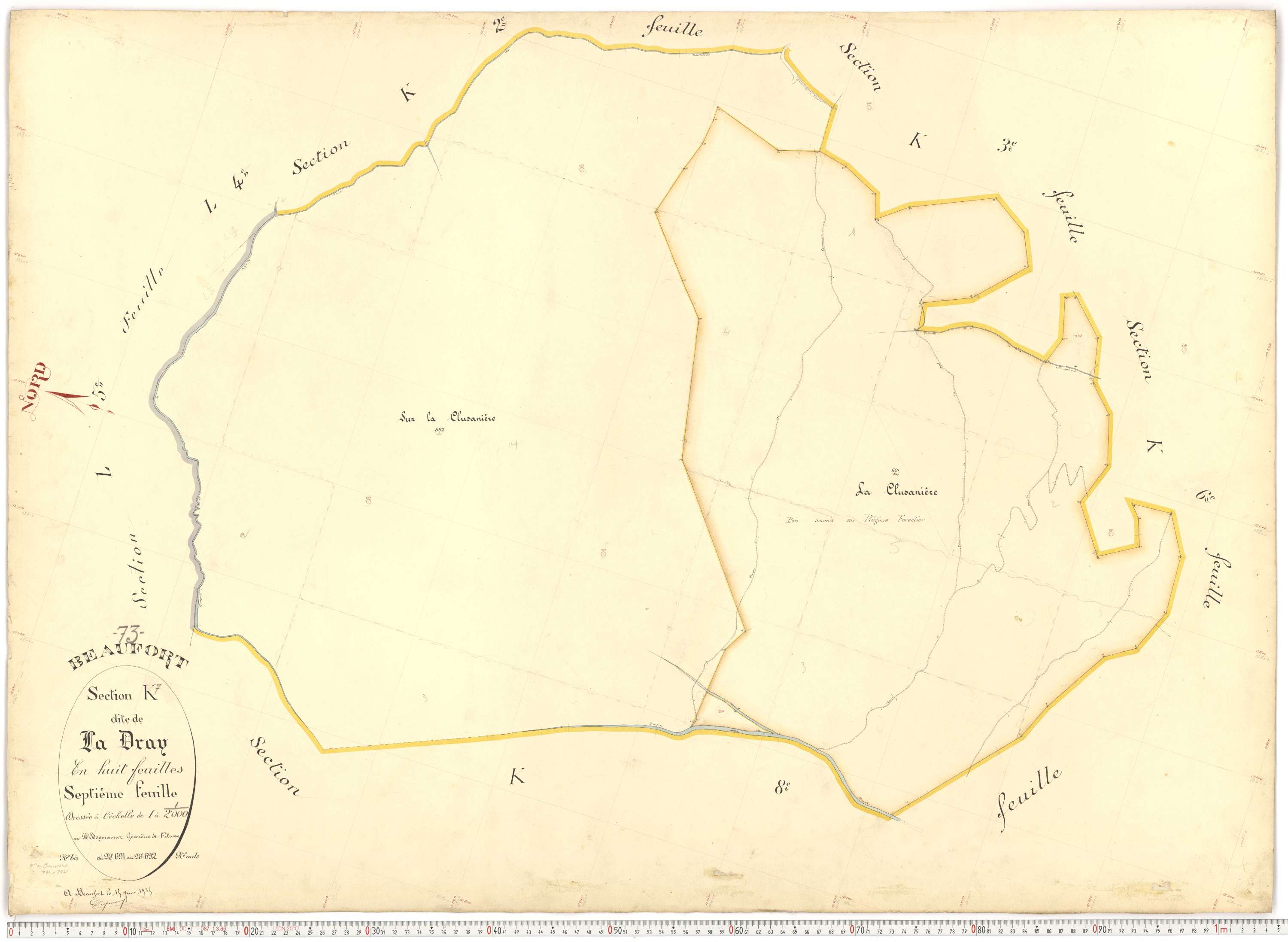 Beaufort - Plans cadastraux du premier cadastre français.