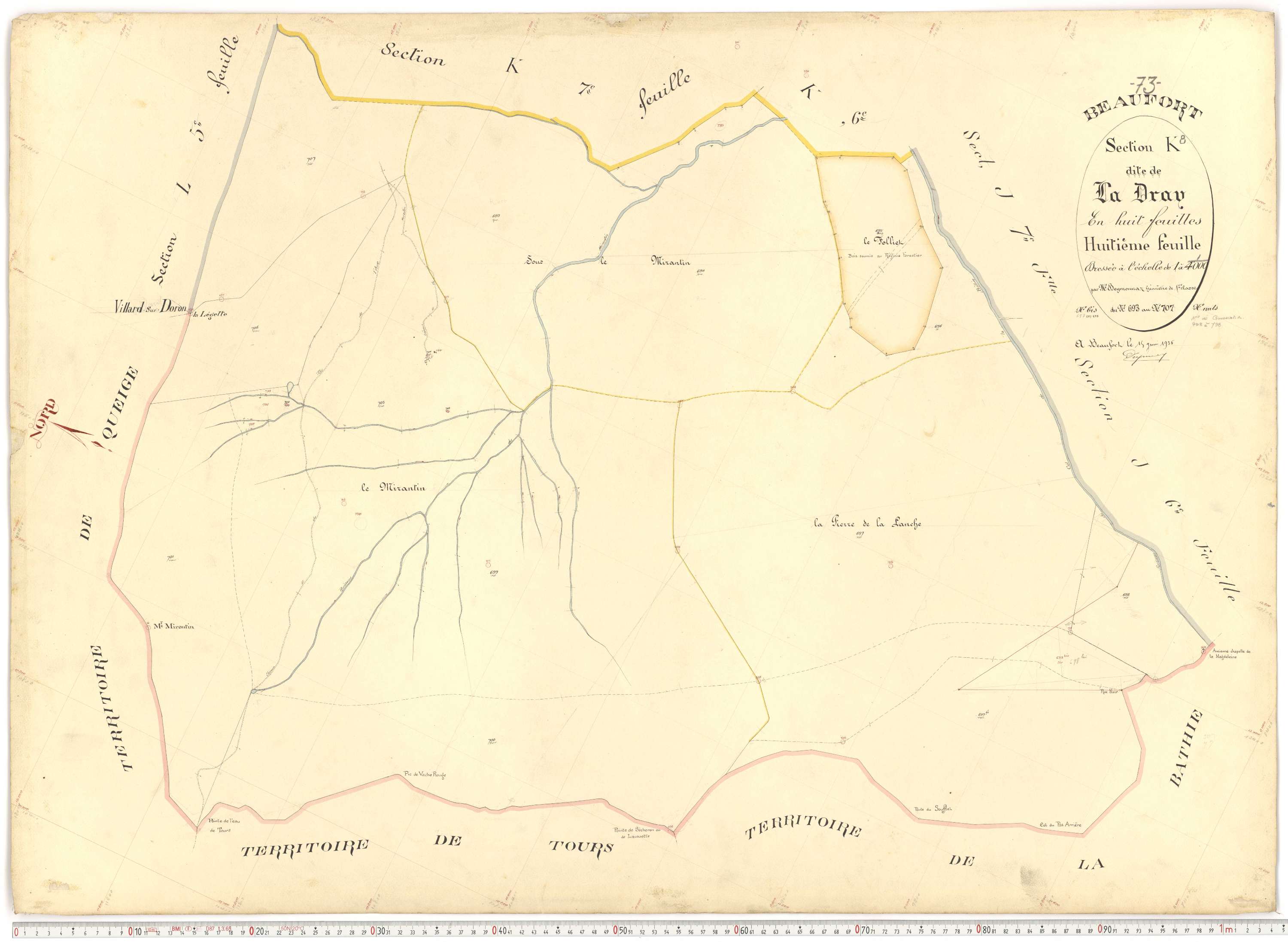 Beaufort - Plans cadastraux du premier cadastre français.
