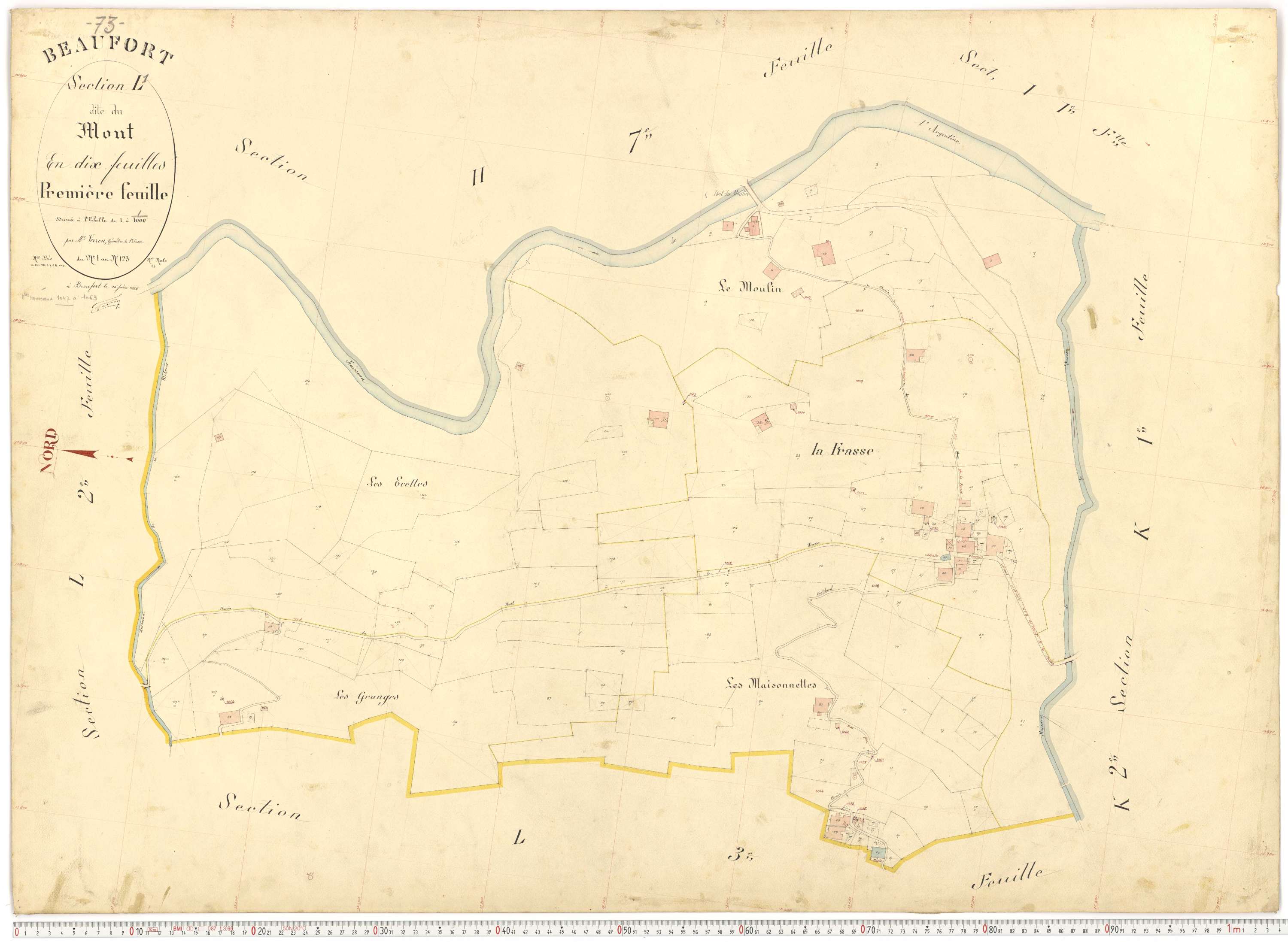 Beaufort - Plans cadastraux du premier cadastre français.