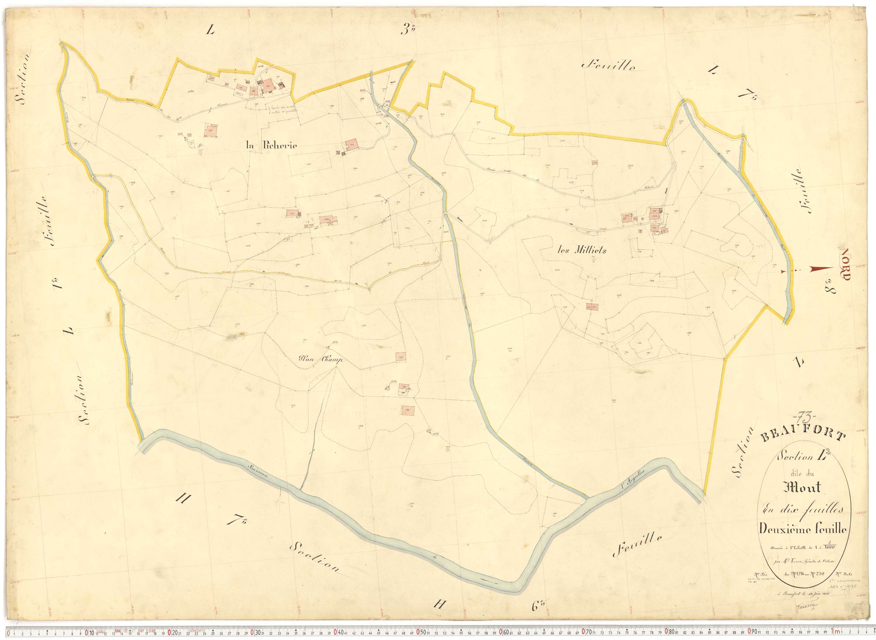 Beaufort - Plans cadastraux du premier cadastre français.