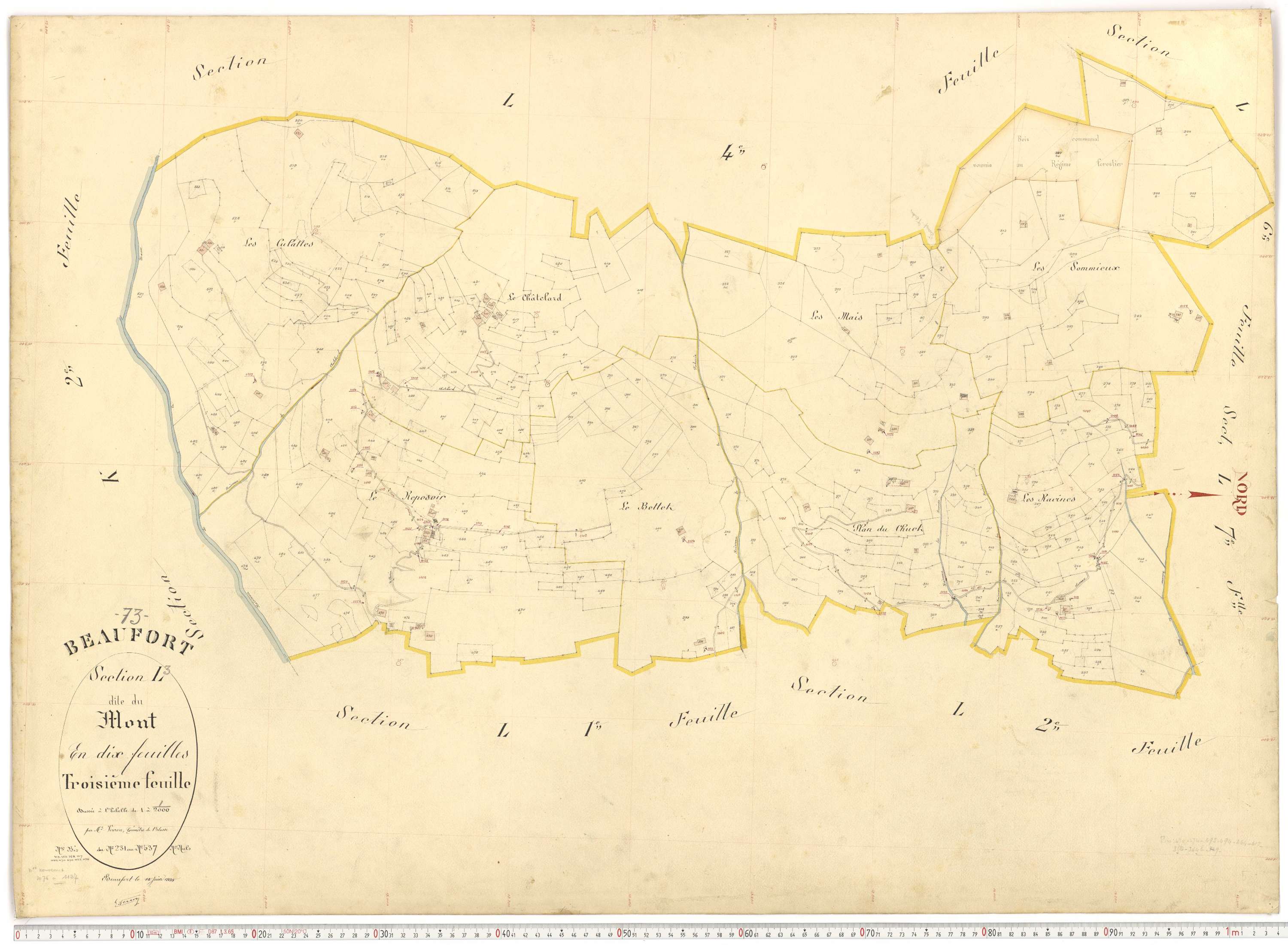 Beaufort - Plans cadastraux du premier cadastre français.