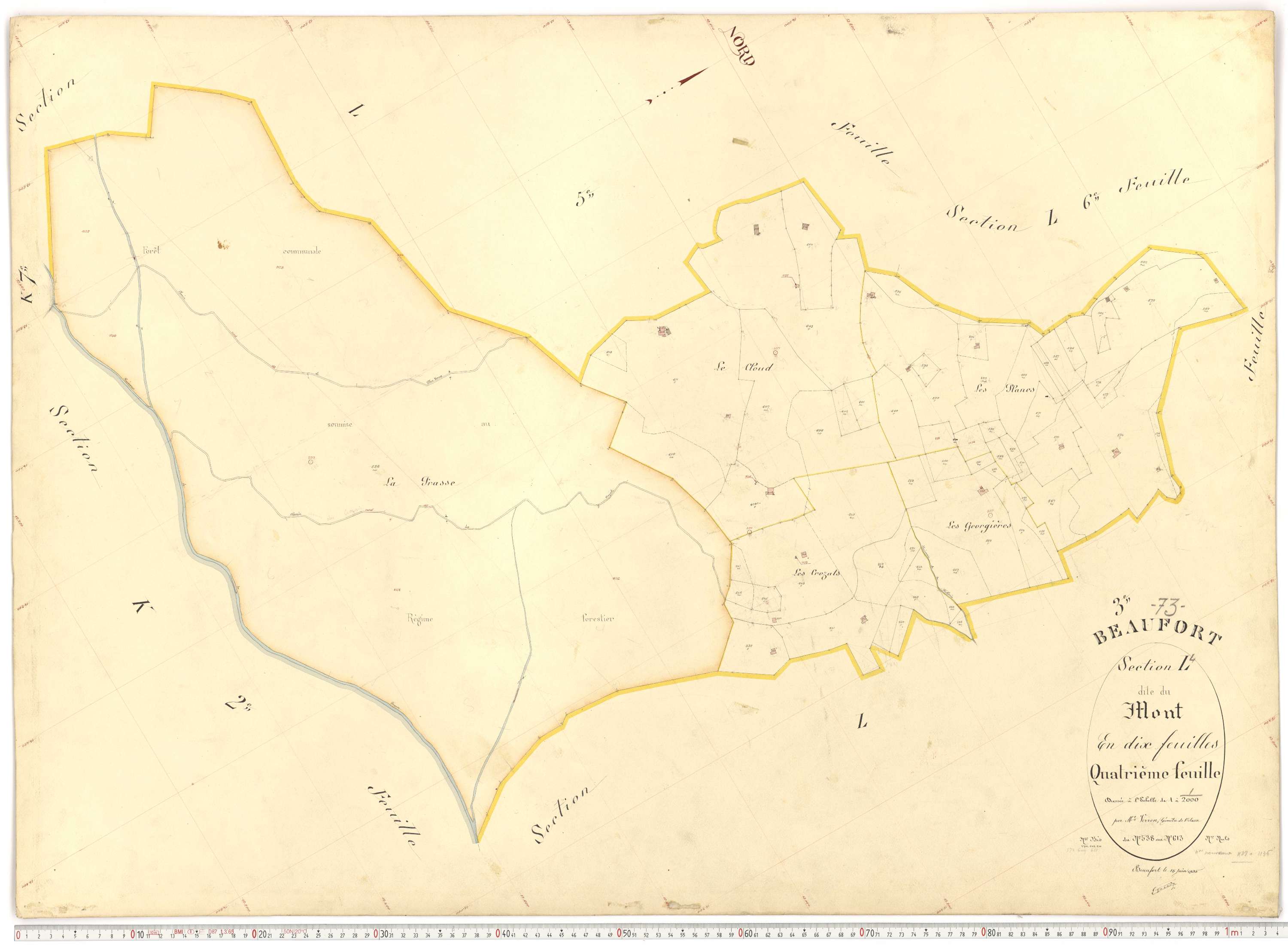 Beaufort - Plans cadastraux du premier cadastre français.