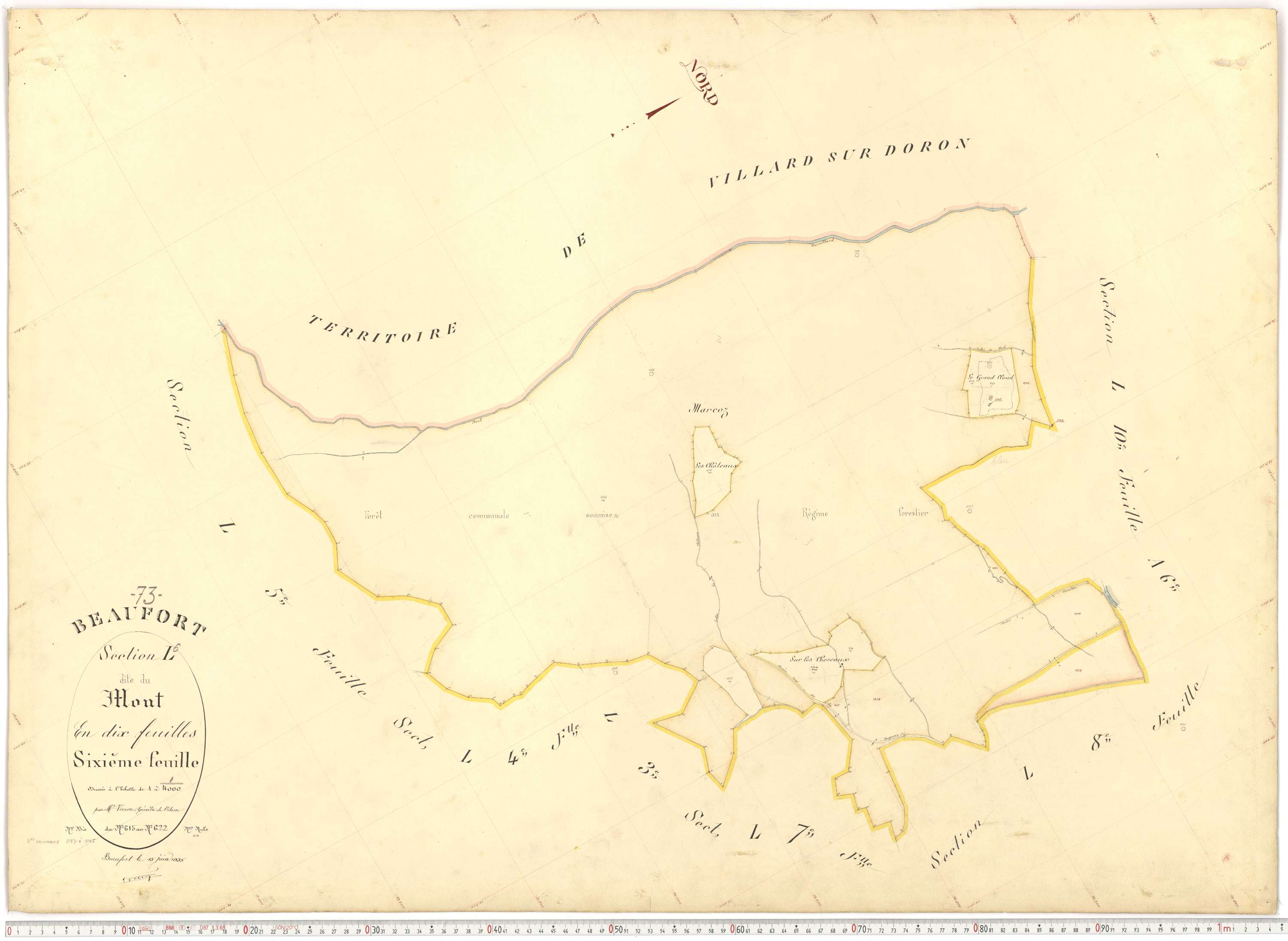 Beaufort - Plans cadastraux du premier cadastre français.