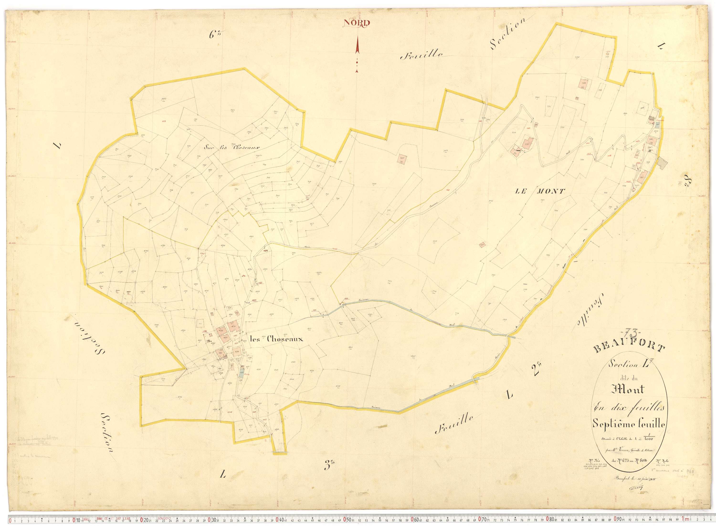Beaufort - Plans cadastraux du premier cadastre français.