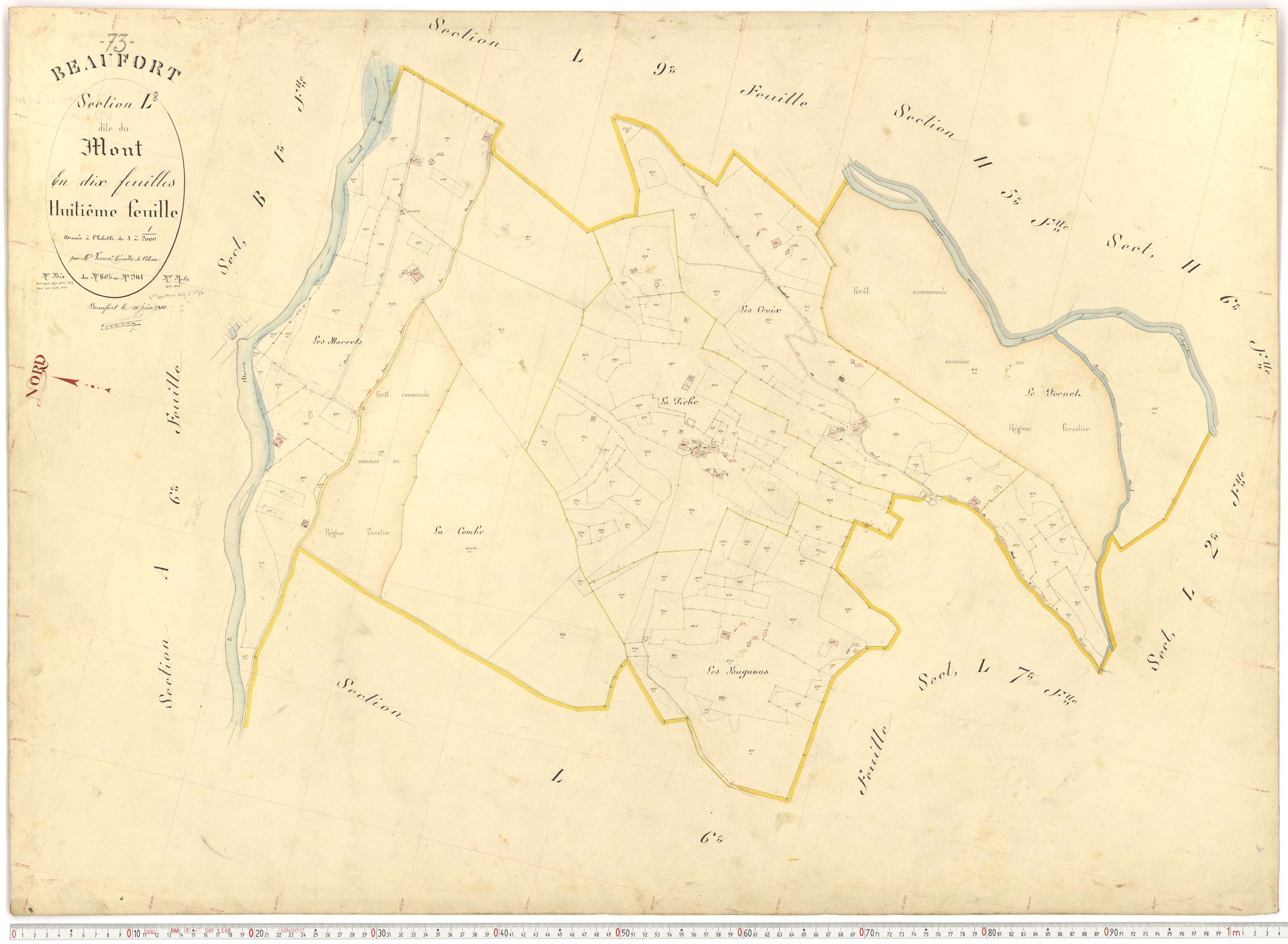 Beaufort - Plans cadastraux du premier cadastre français.
