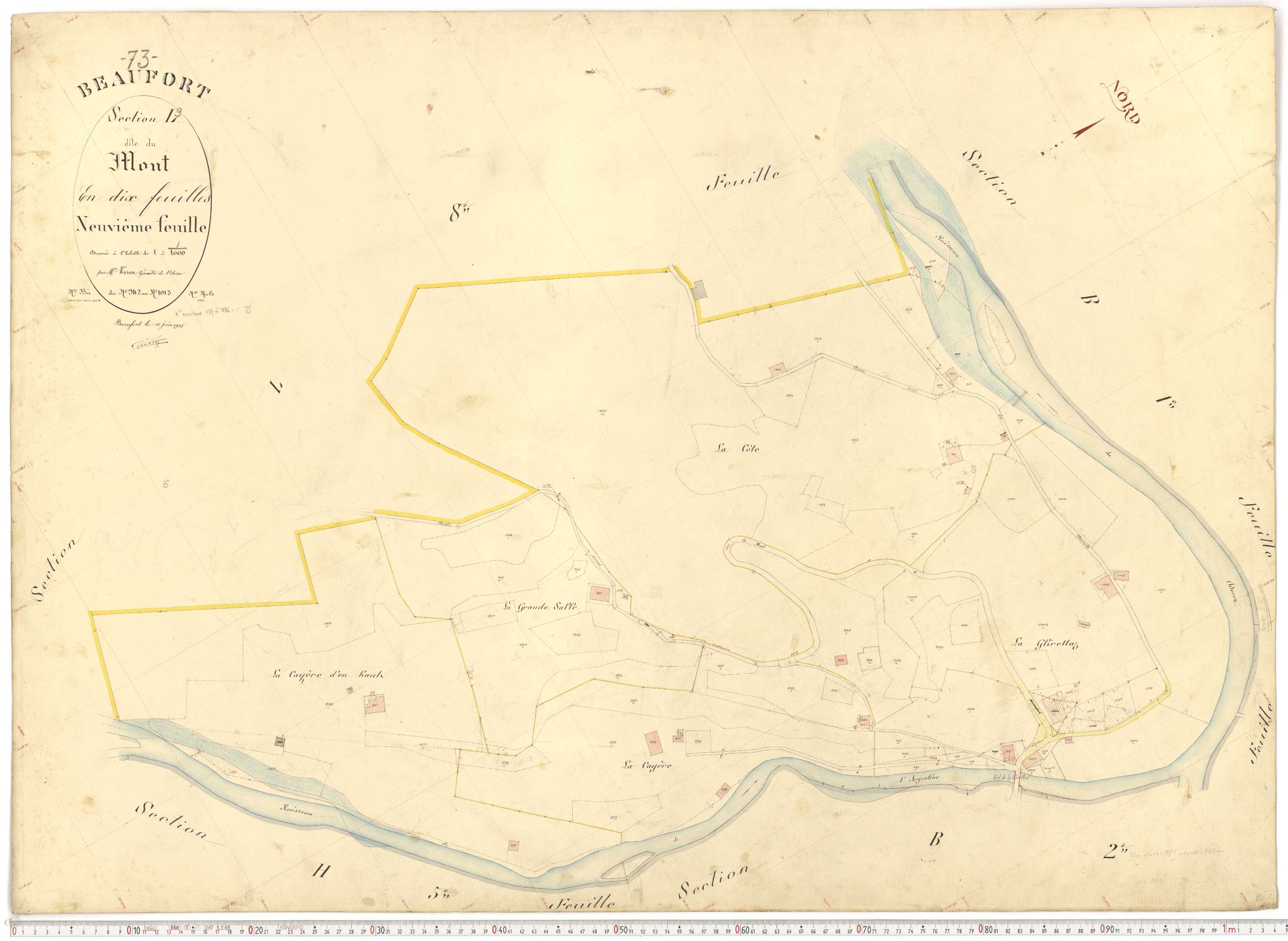 Beaufort - Plans cadastraux du premier cadastre français.