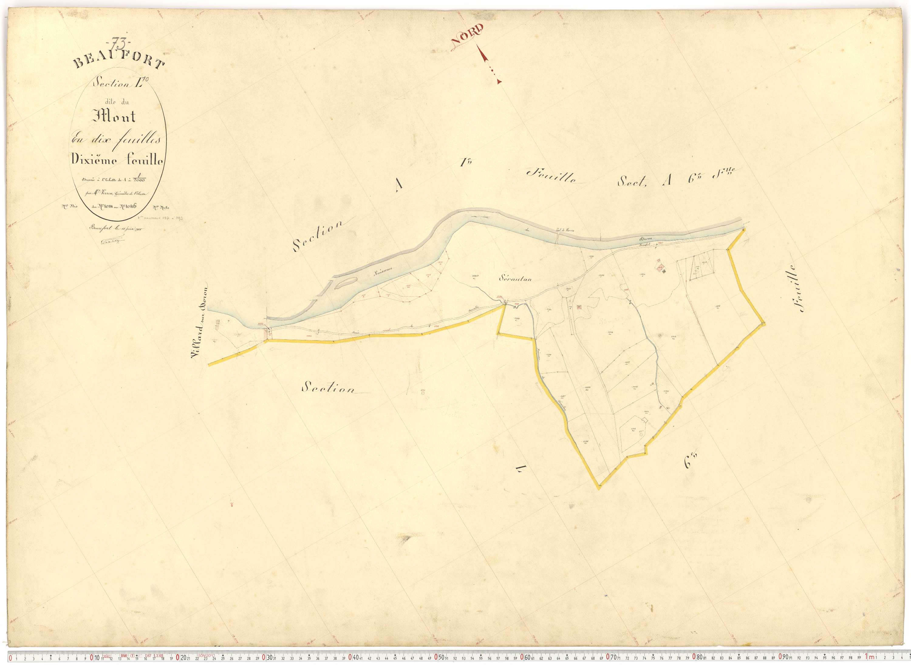 Beaufort - Plans cadastraux du premier cadastre français.