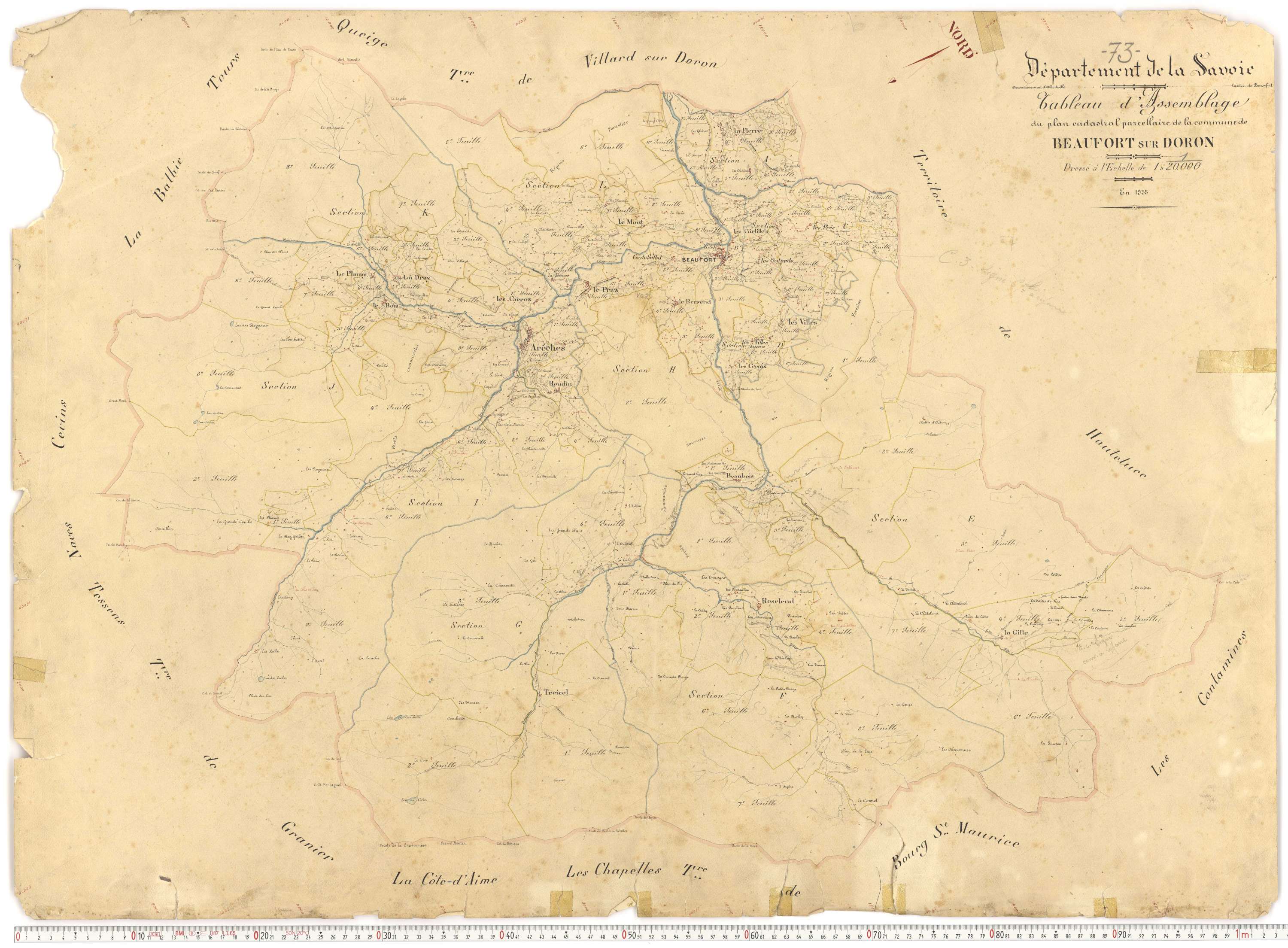 Beaufort - Plans cadastraux du premier cadastre français.