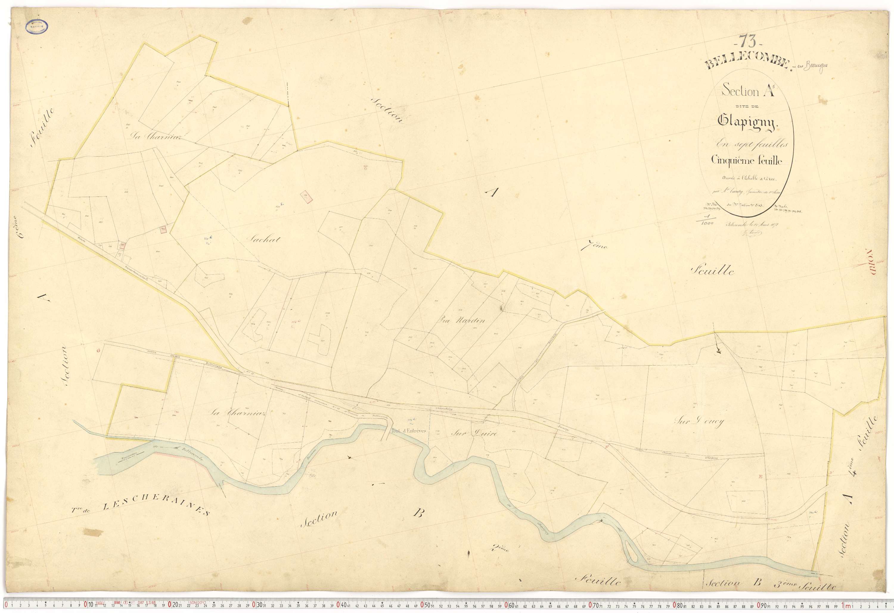Bellecombe-en-Bauges - Cadastre français (1880).