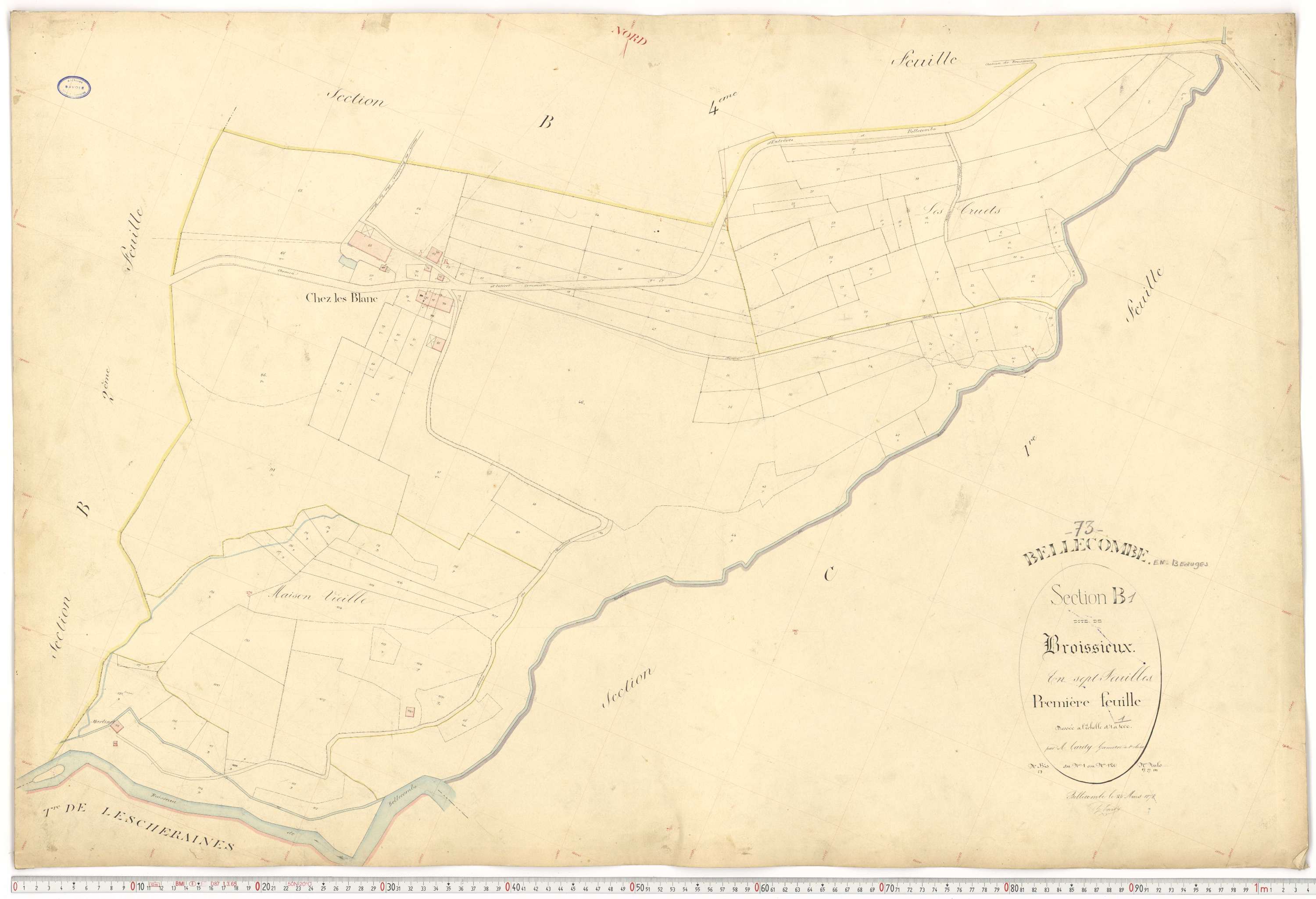 Bellecombe-en-Bauges - Cadastre français (1880).
