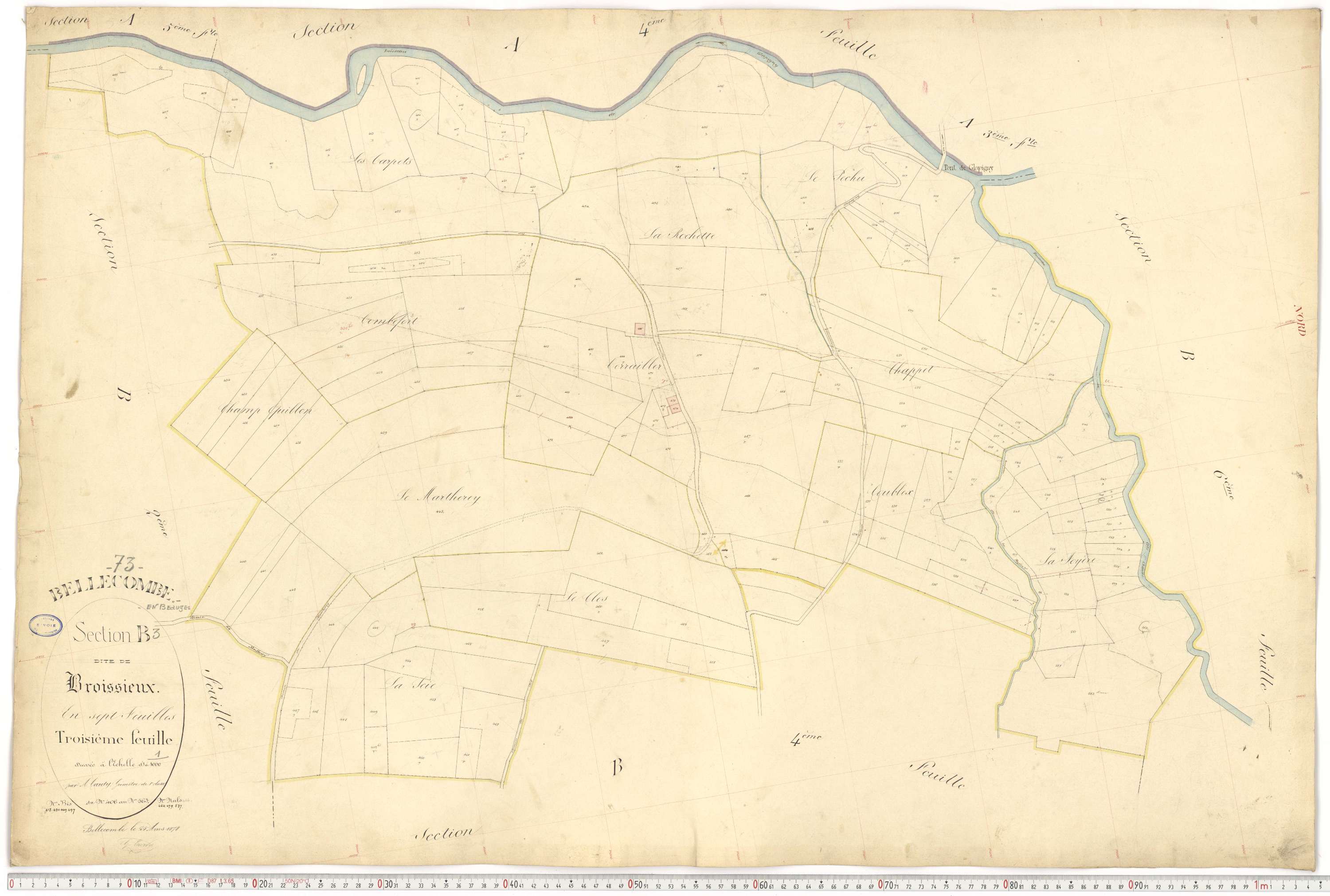 Bellecombe-en-Bauges - Cadastre français (1880).