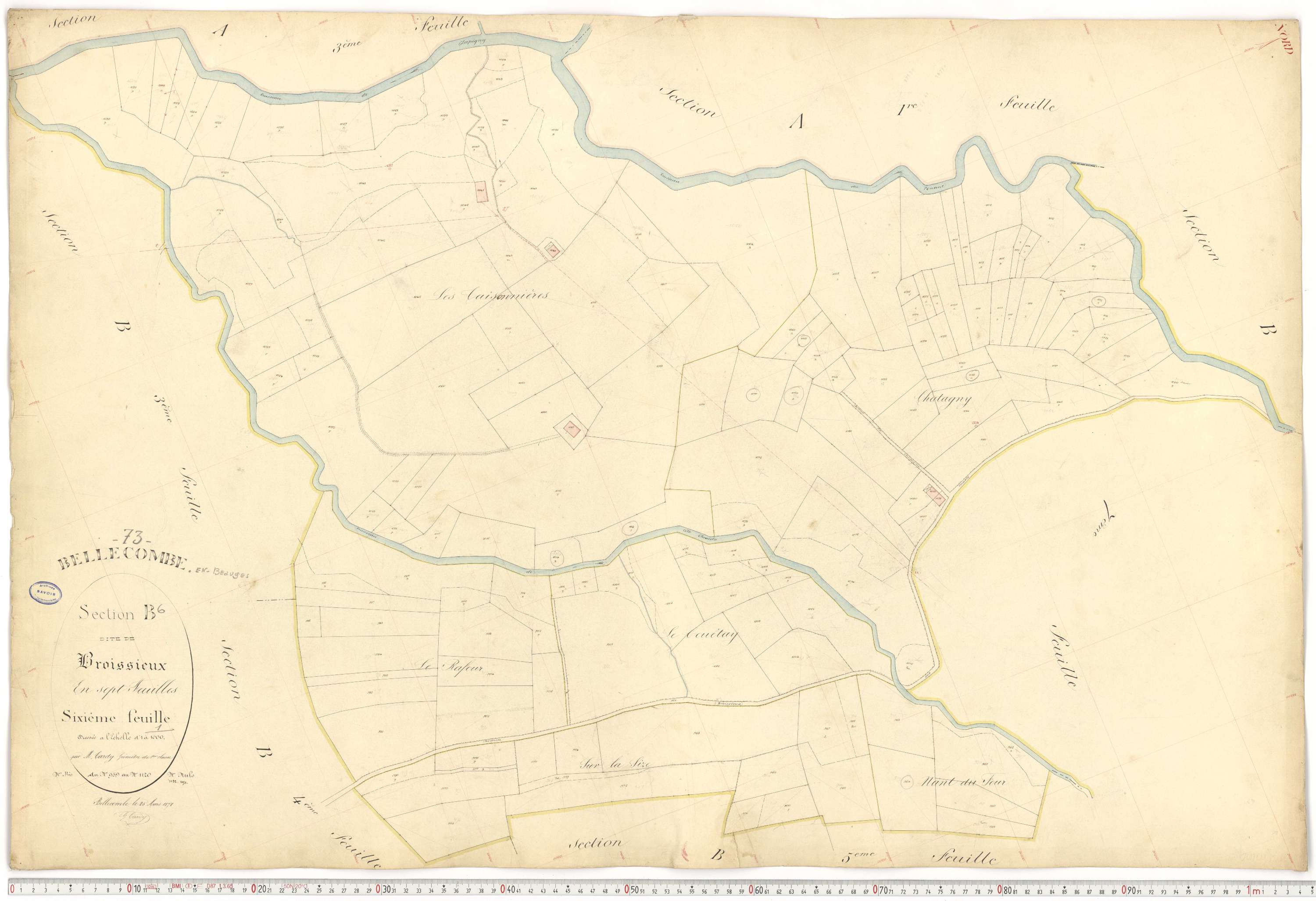 Bellecombe-en-Bauges - Cadastre français (1880).