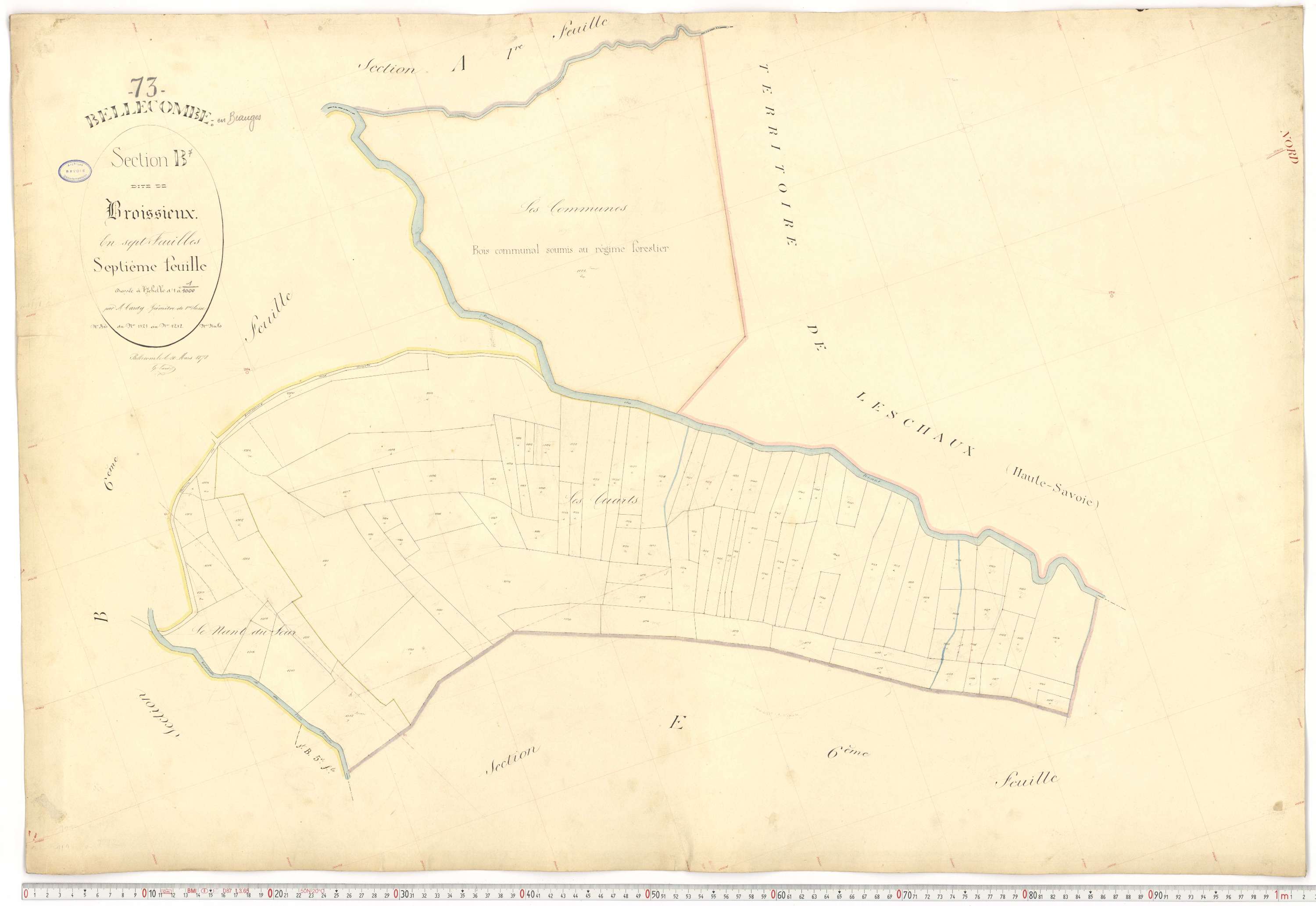 Bellecombe-en-Bauges - Cadastre français (1880).