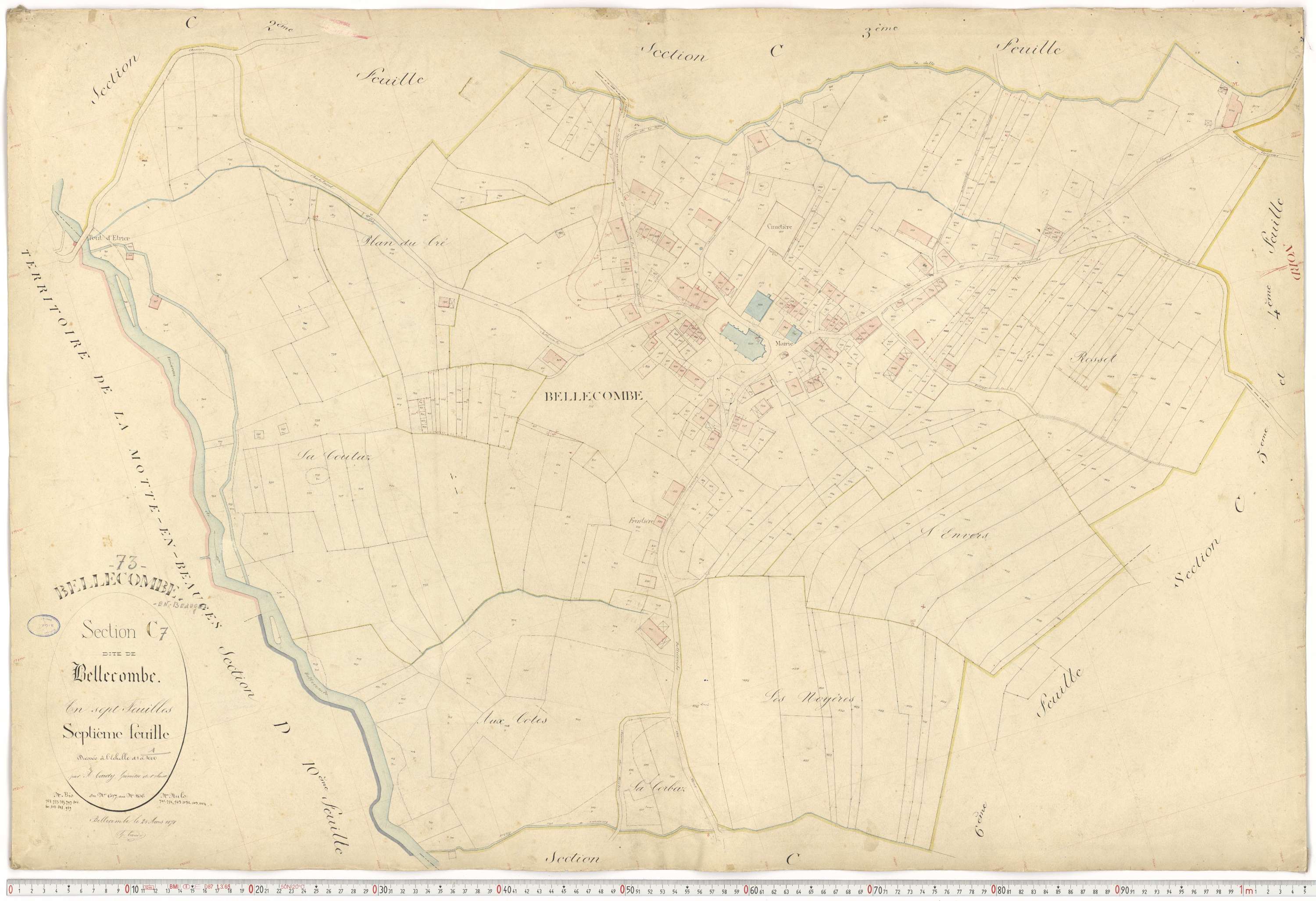 Bellecombe-en-Bauges - Cadastre français (1880).