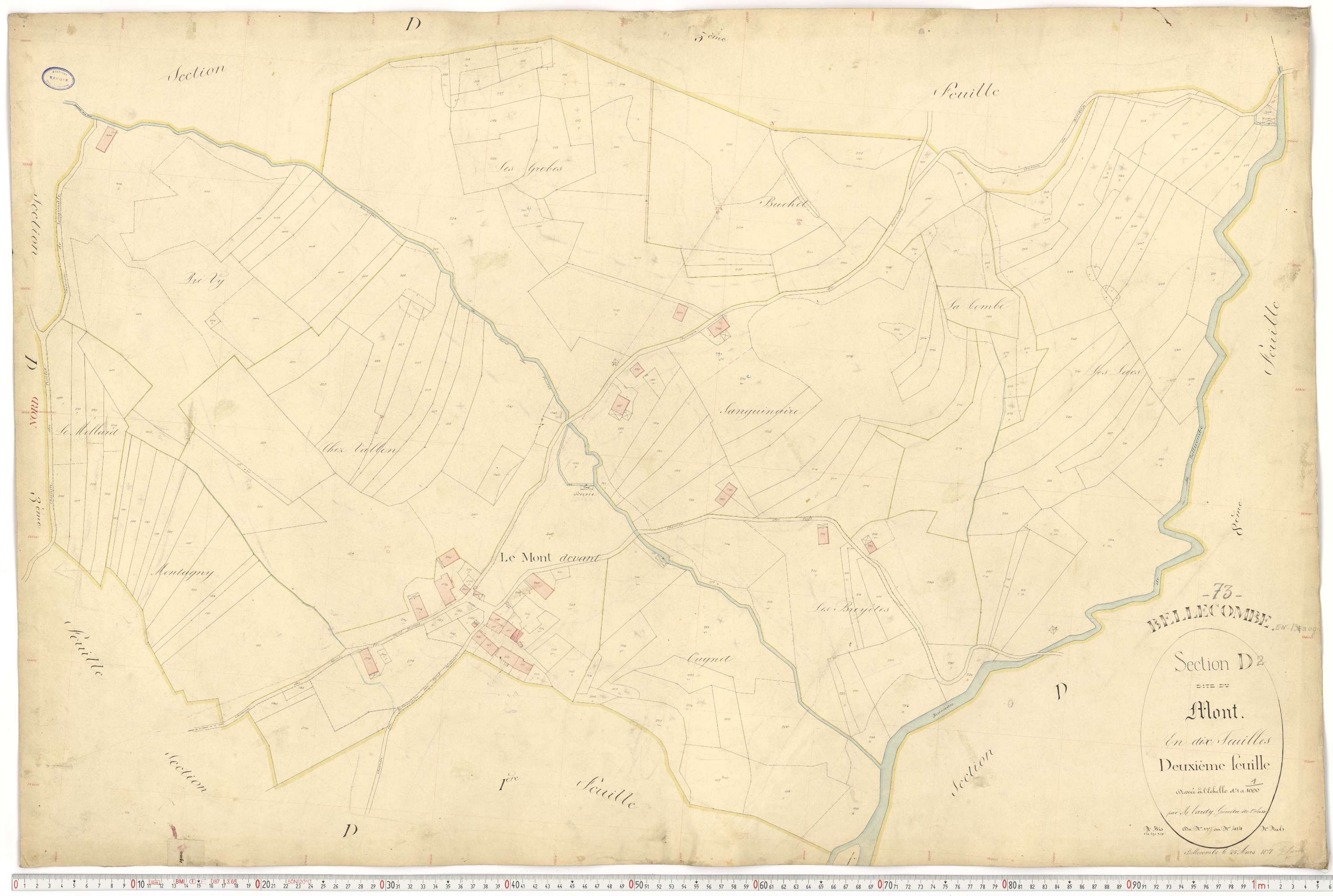 Bellecombe-en-Bauges - Cadastre français (1880).