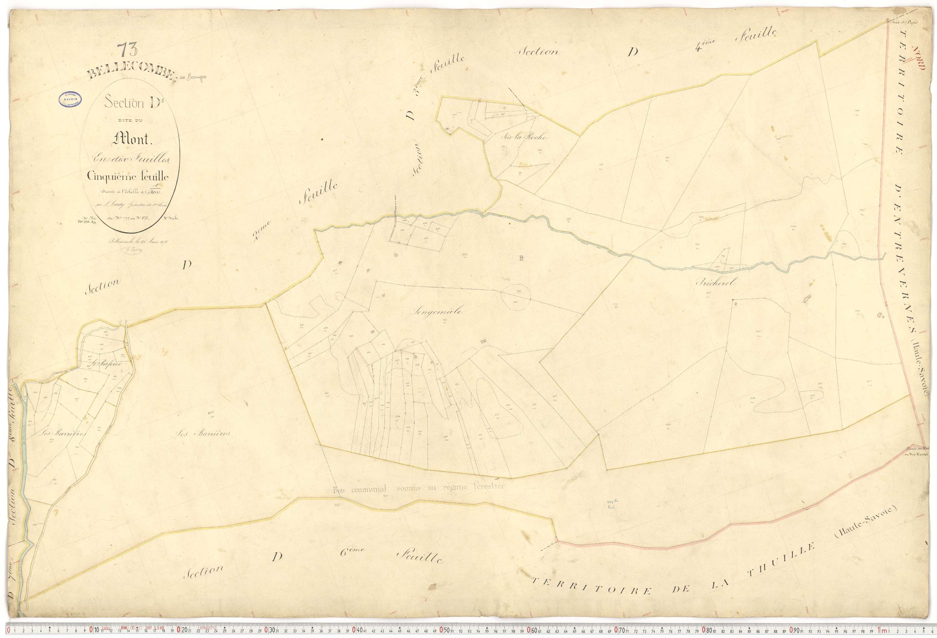 Bellecombe-en-Bauges - Cadastre français (1880).