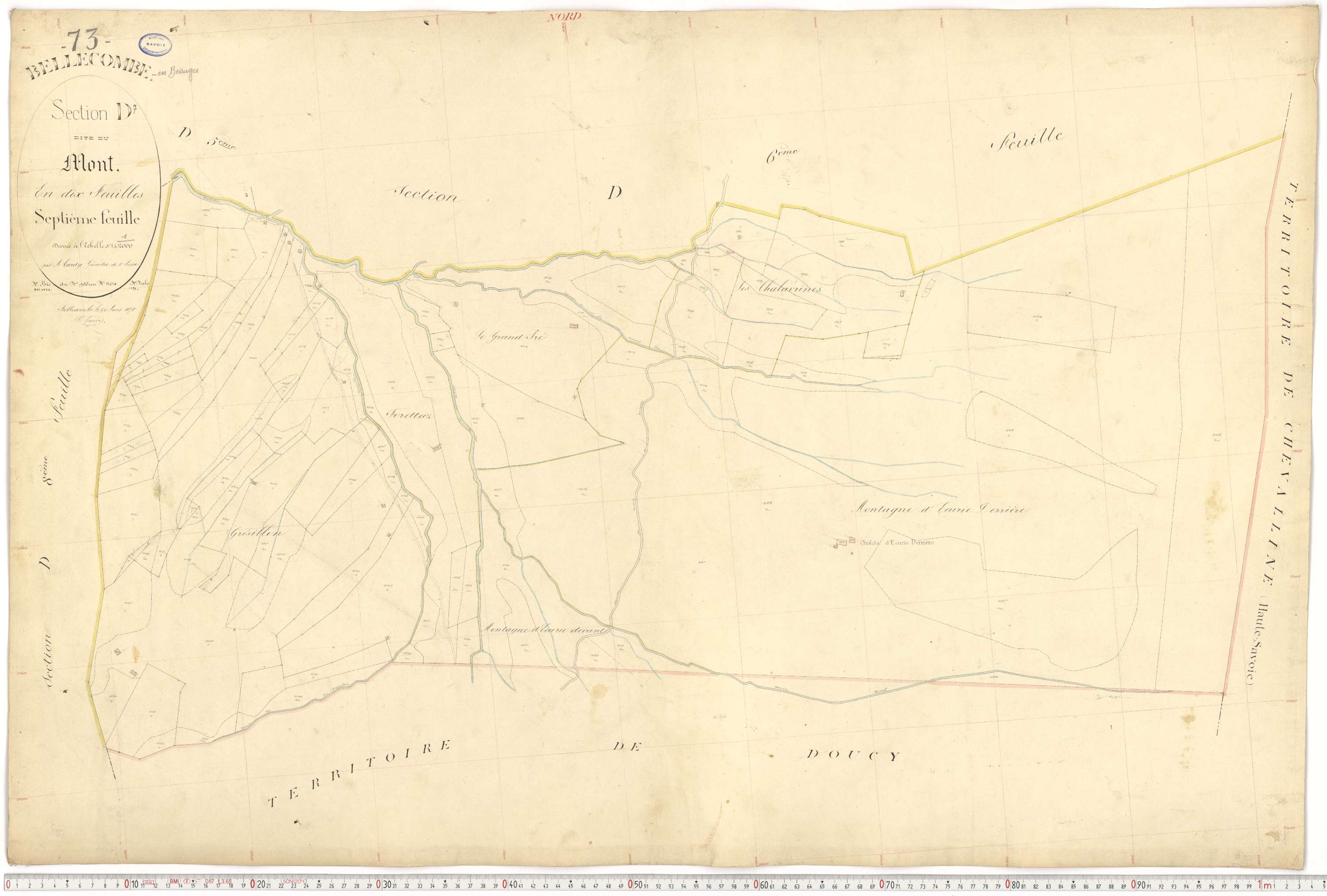 Bellecombe-en-Bauges - Cadastre français (1880).