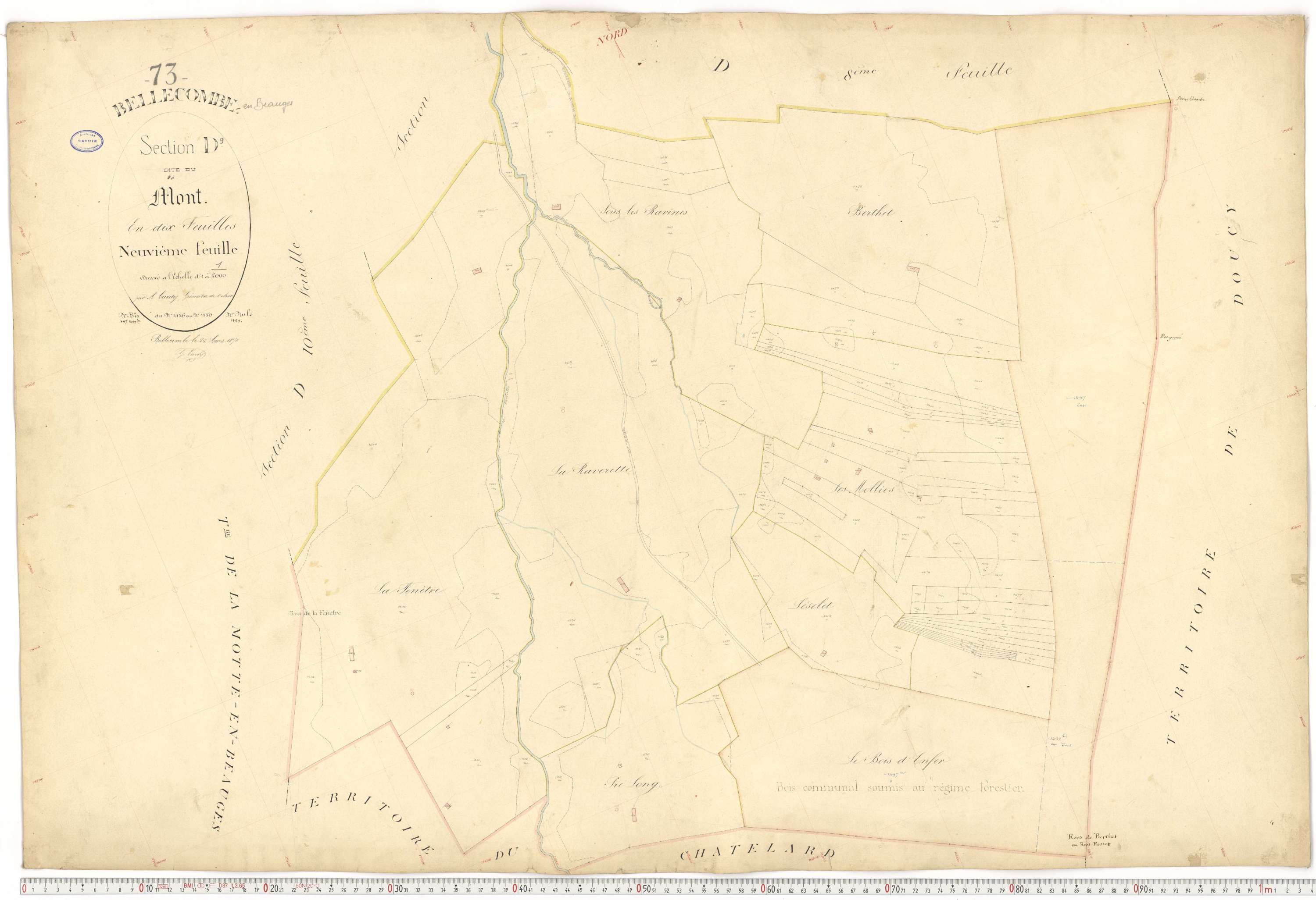 Bellecombe-en-Bauges - Cadastre français (1880).