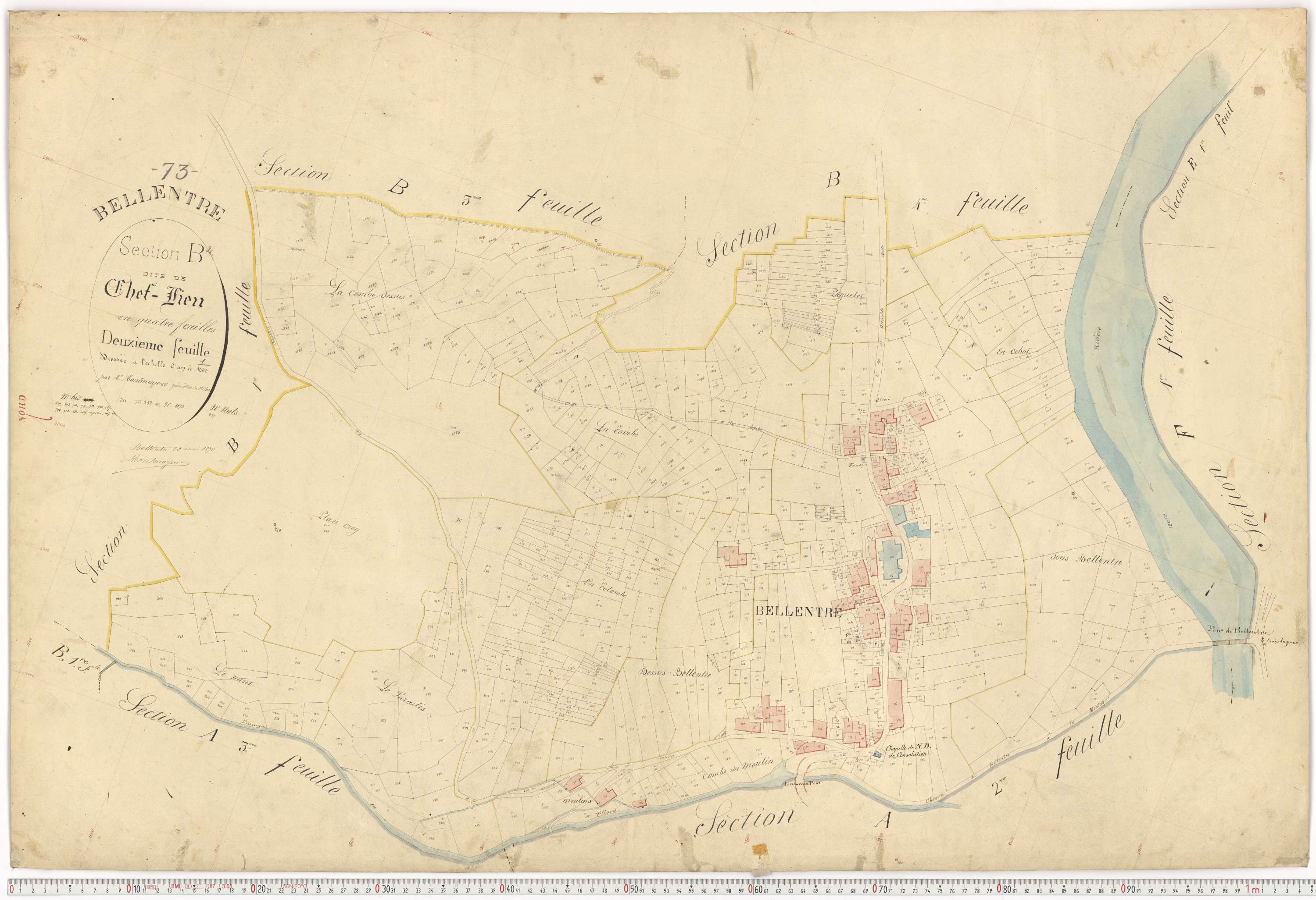 Bellentre - Plans cadastraux du premier cadastre français.