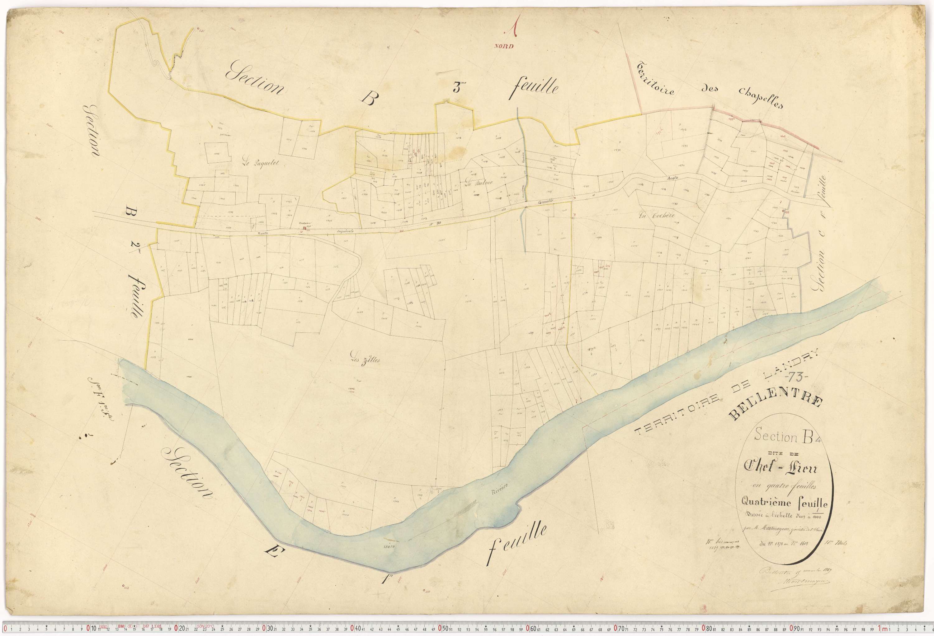 Bellentre - Plans cadastraux du premier cadastre français.